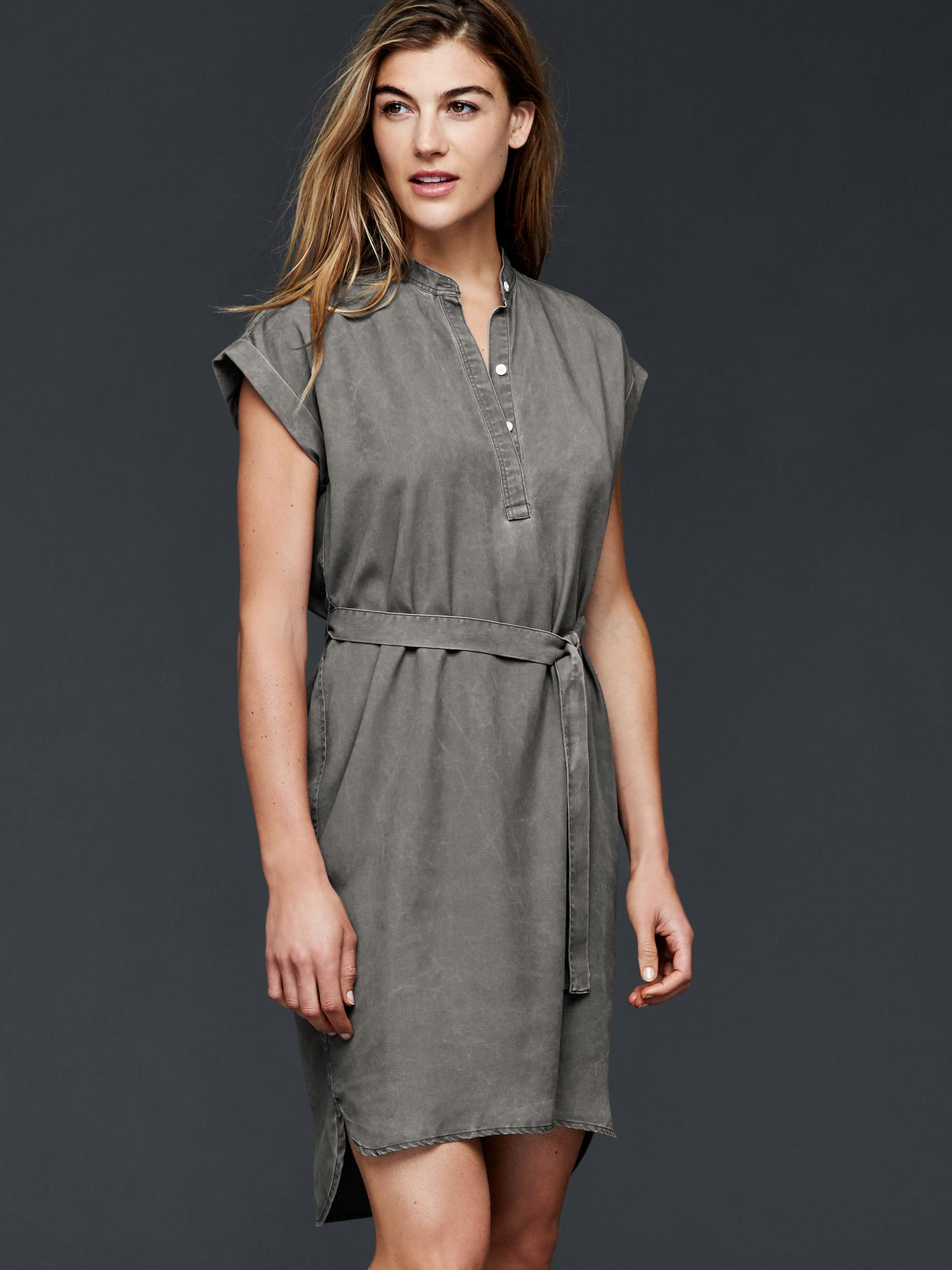 Gap Tencel® Sheath Dress in Gray (shark fin) Lyst