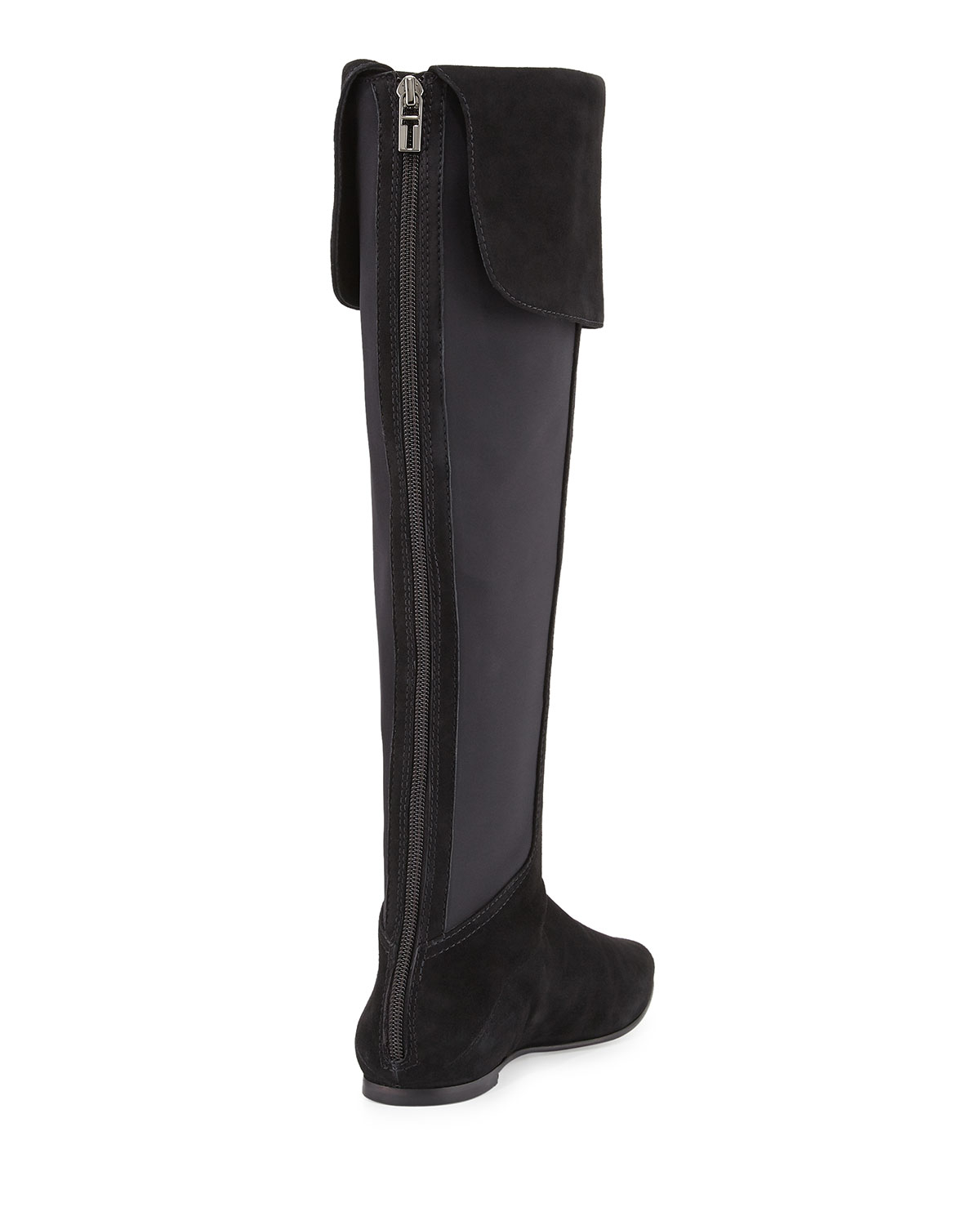 tory burch black suede boots