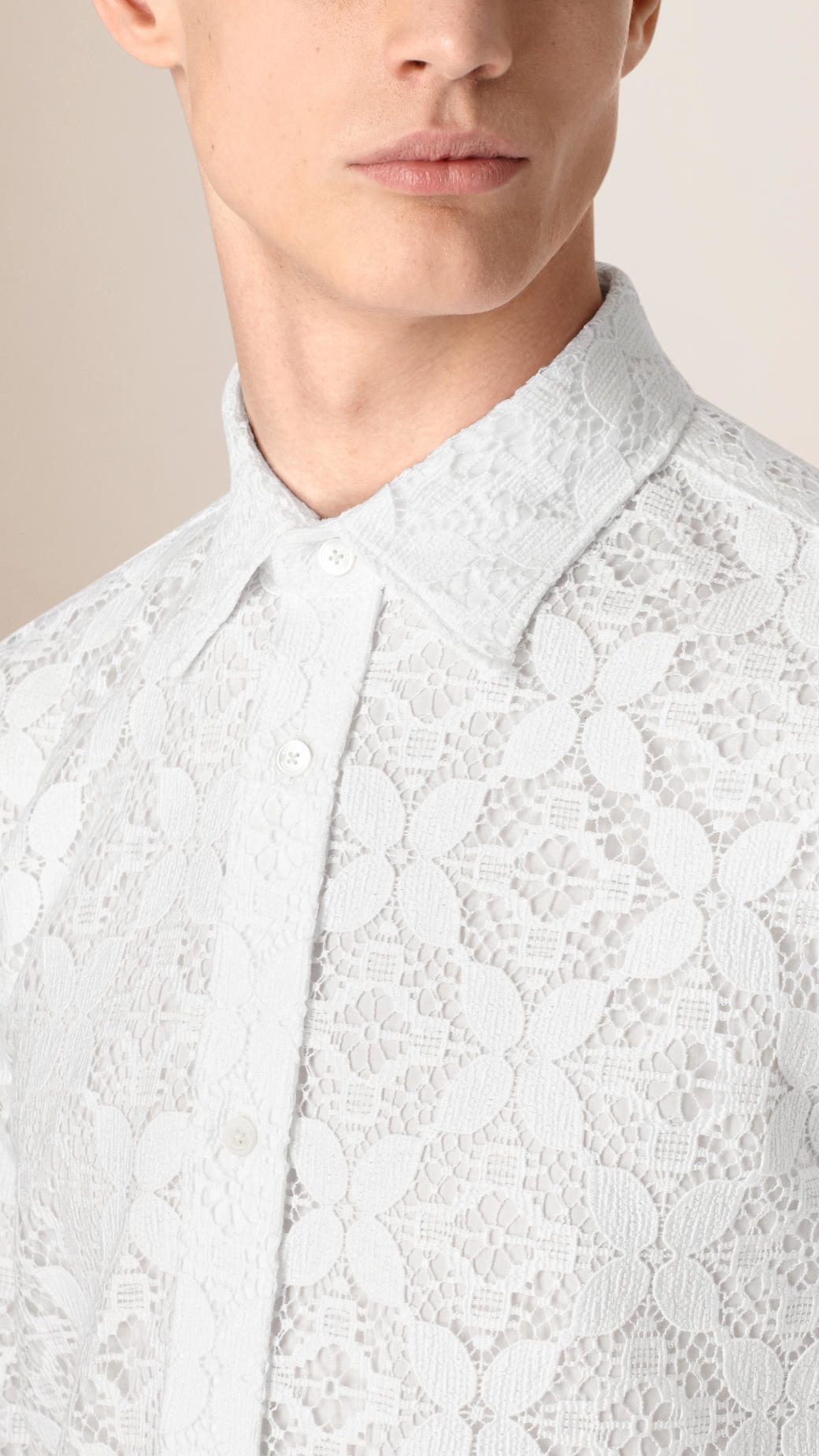 Burberry Italian Lace Shirt White for Men | Lyst