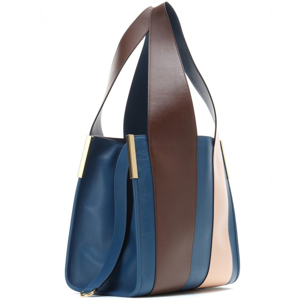 Chloé Beach Bag Leather Tote in Blue | Lyst