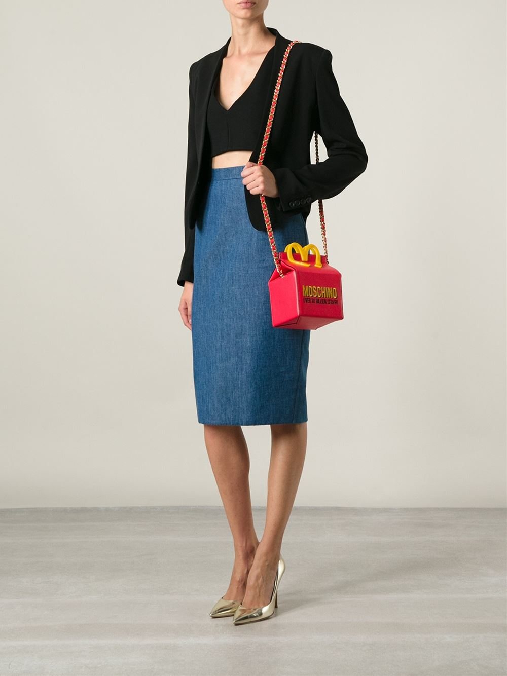 Moschino 'Over 20 Billion Served' Shoulder Bag in Red/Yellow (Red) Lyst