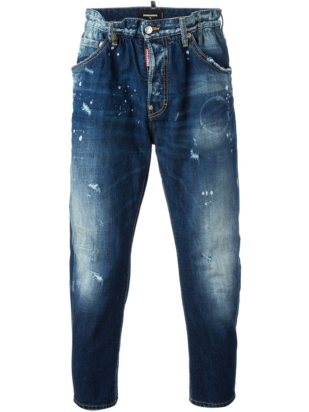 blue jeans with elastic waist