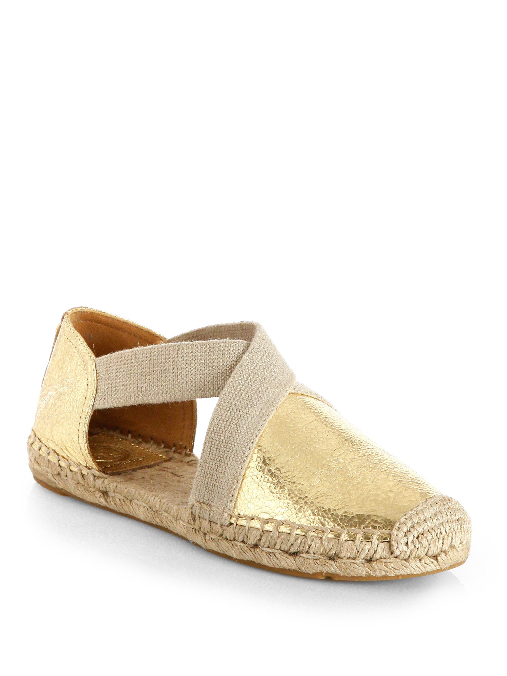 tory burch gold espadrilles