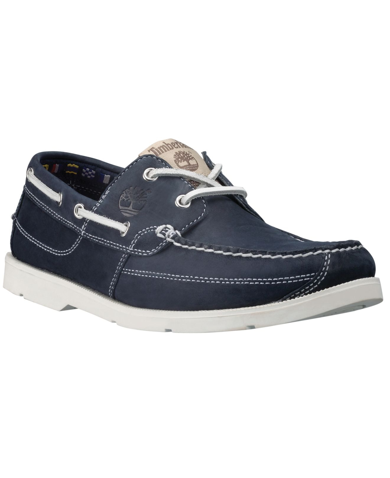 Timberland Leather Men's Earthkeepers Kia Wah Bay Boat Shoes- Extended ...