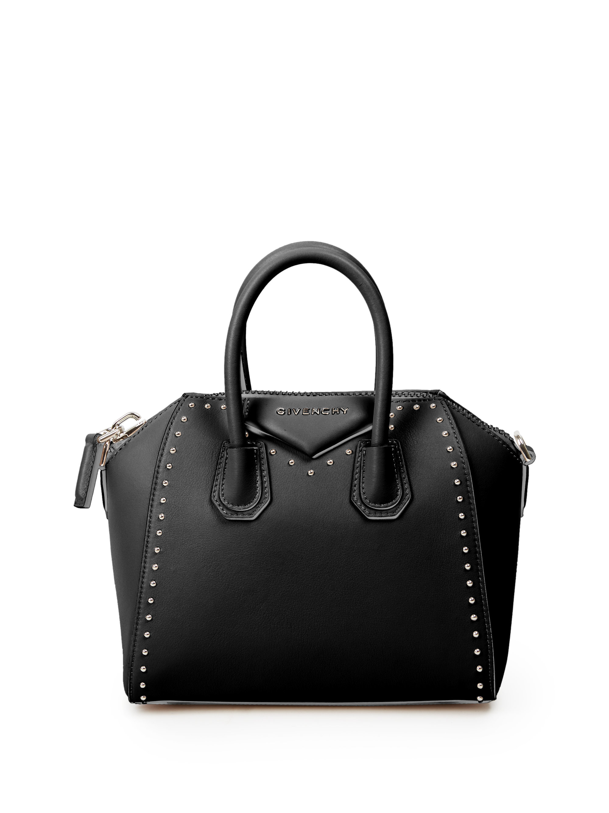 Givenchy Antigona Mini Studded Leather Satchel in Black Lyst
