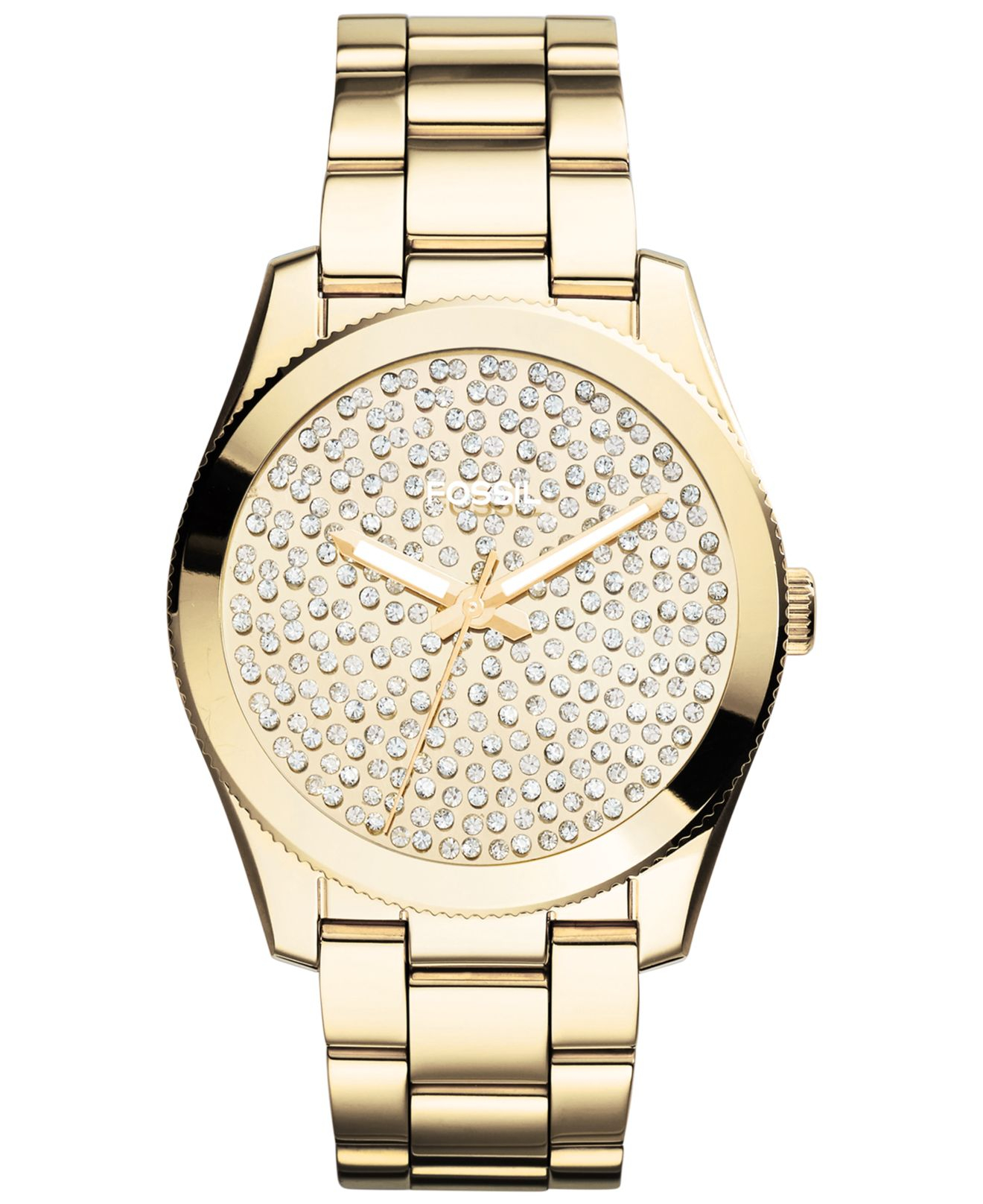 Lyst - Fossil Women'S Perfect Boyfriend Gold-Tone Stainless Steel ...