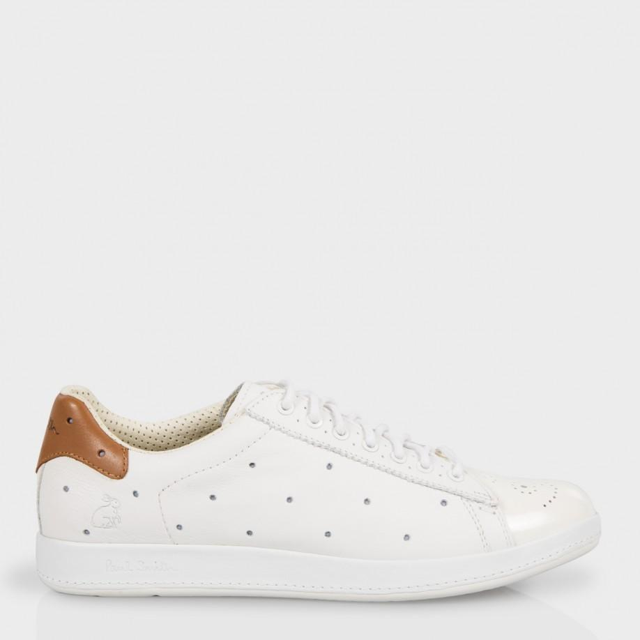 Paul Smith Women's White Leather 'rabbit' Trainers With Tan Trims in  Natural - Lyst