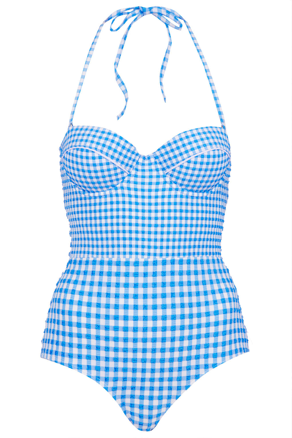Blue Gingham Swimsuit Lyst