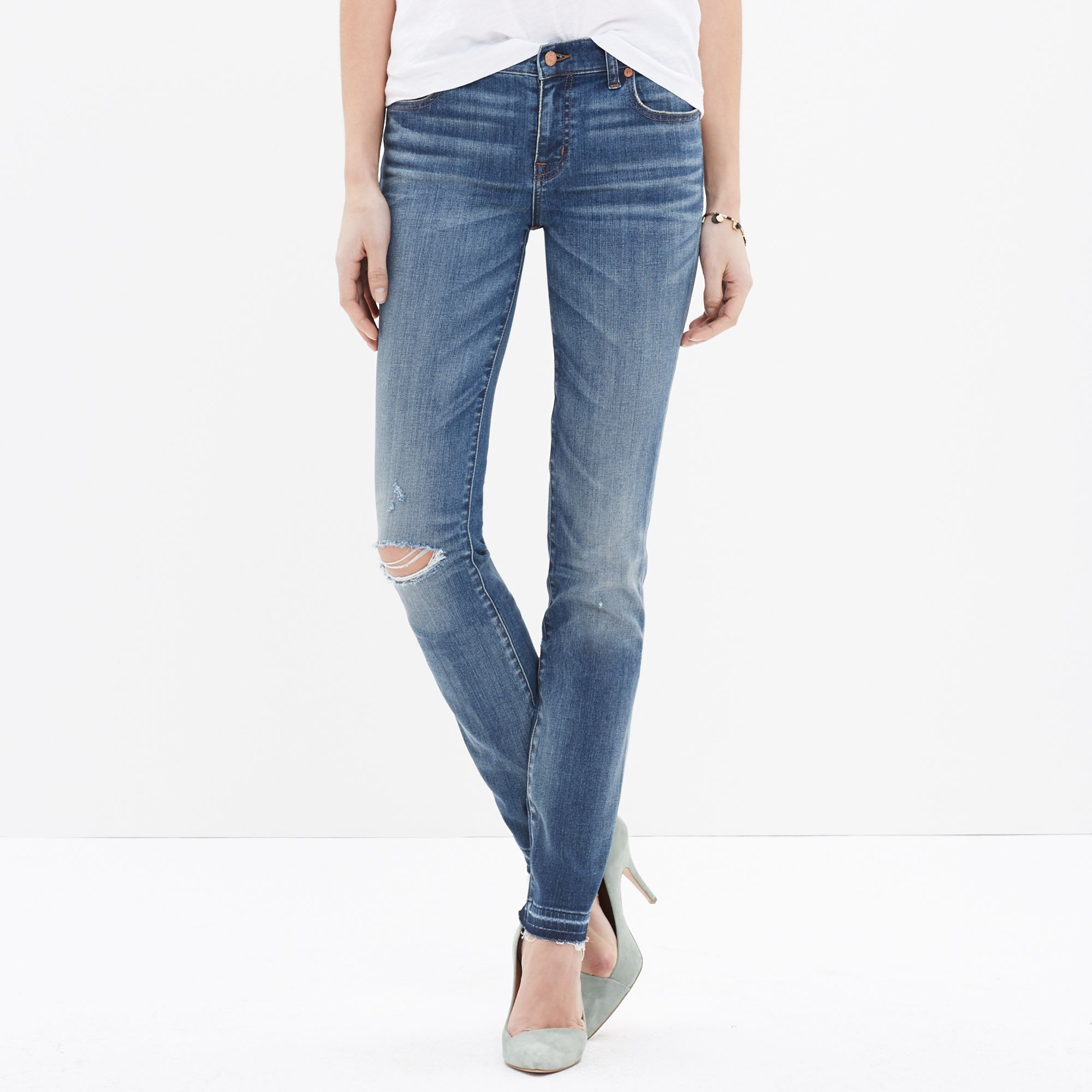 Madewell Tall Alley Straight Jeans: Drop-hem Edition in Blue | Lyst