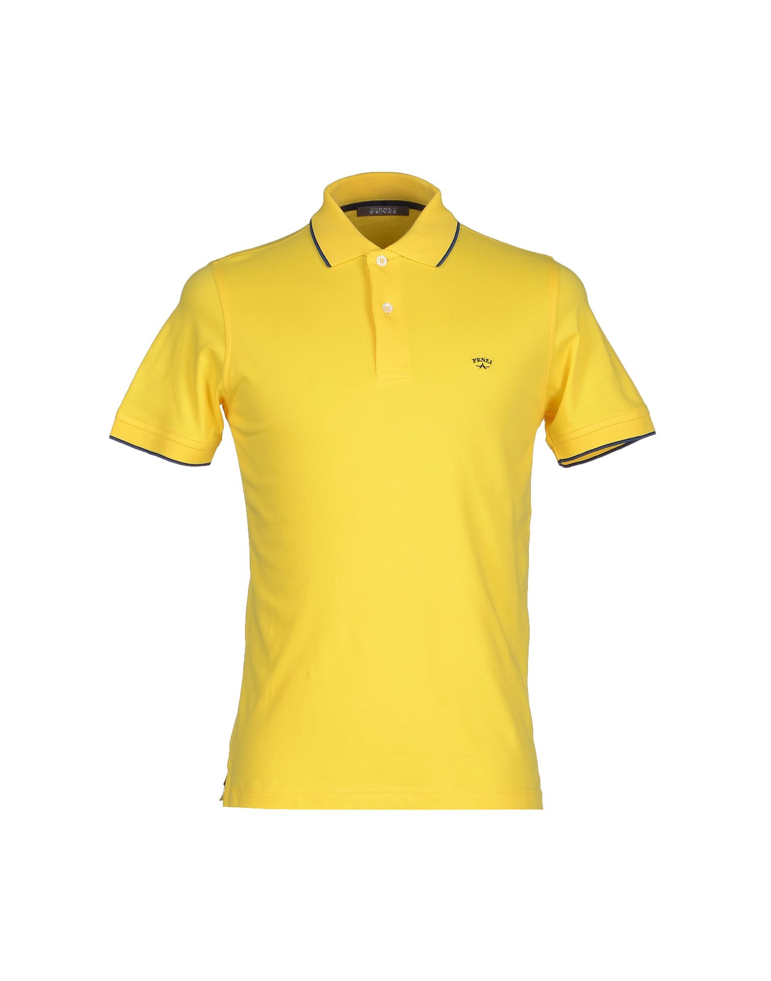 Andrea fenzi Polo Shirt in Yellow for Men | Lyst