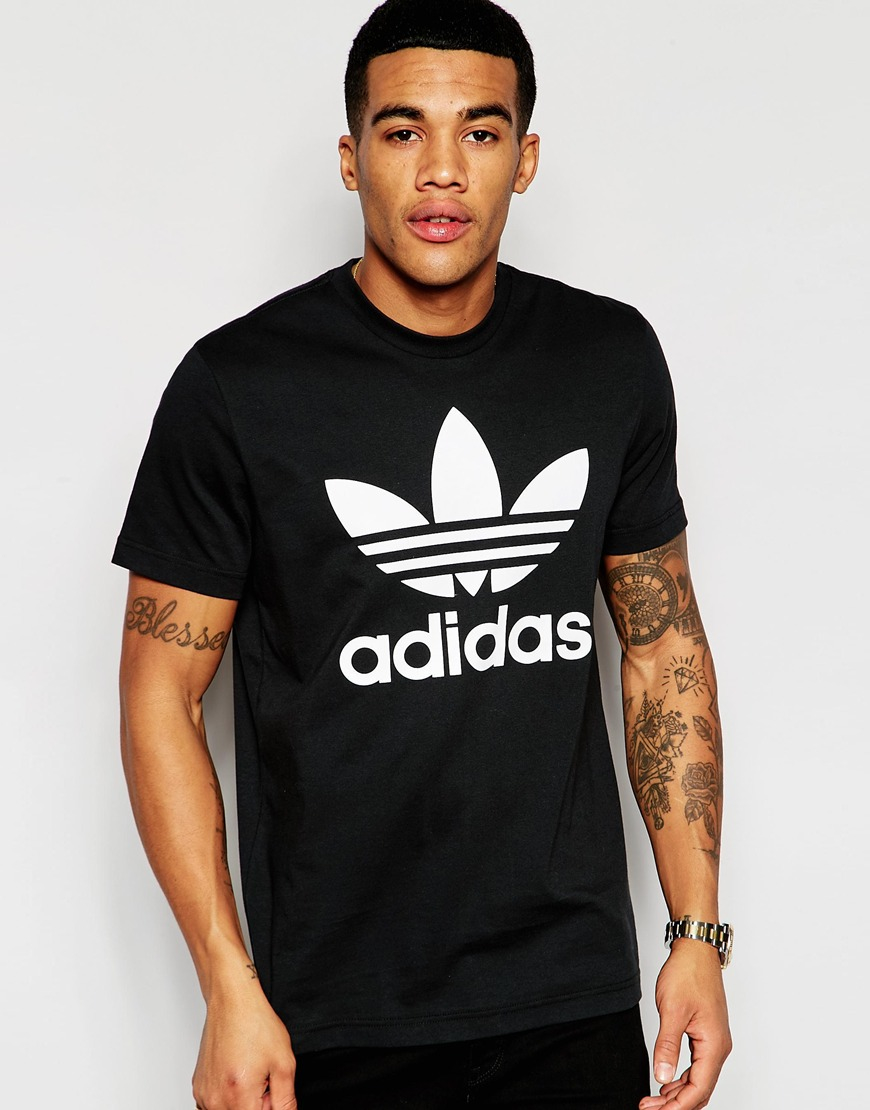 adidas originals t shirt with trefoil logo aj8830 black adidas originals t shirt with trefoil logo aj8830 black