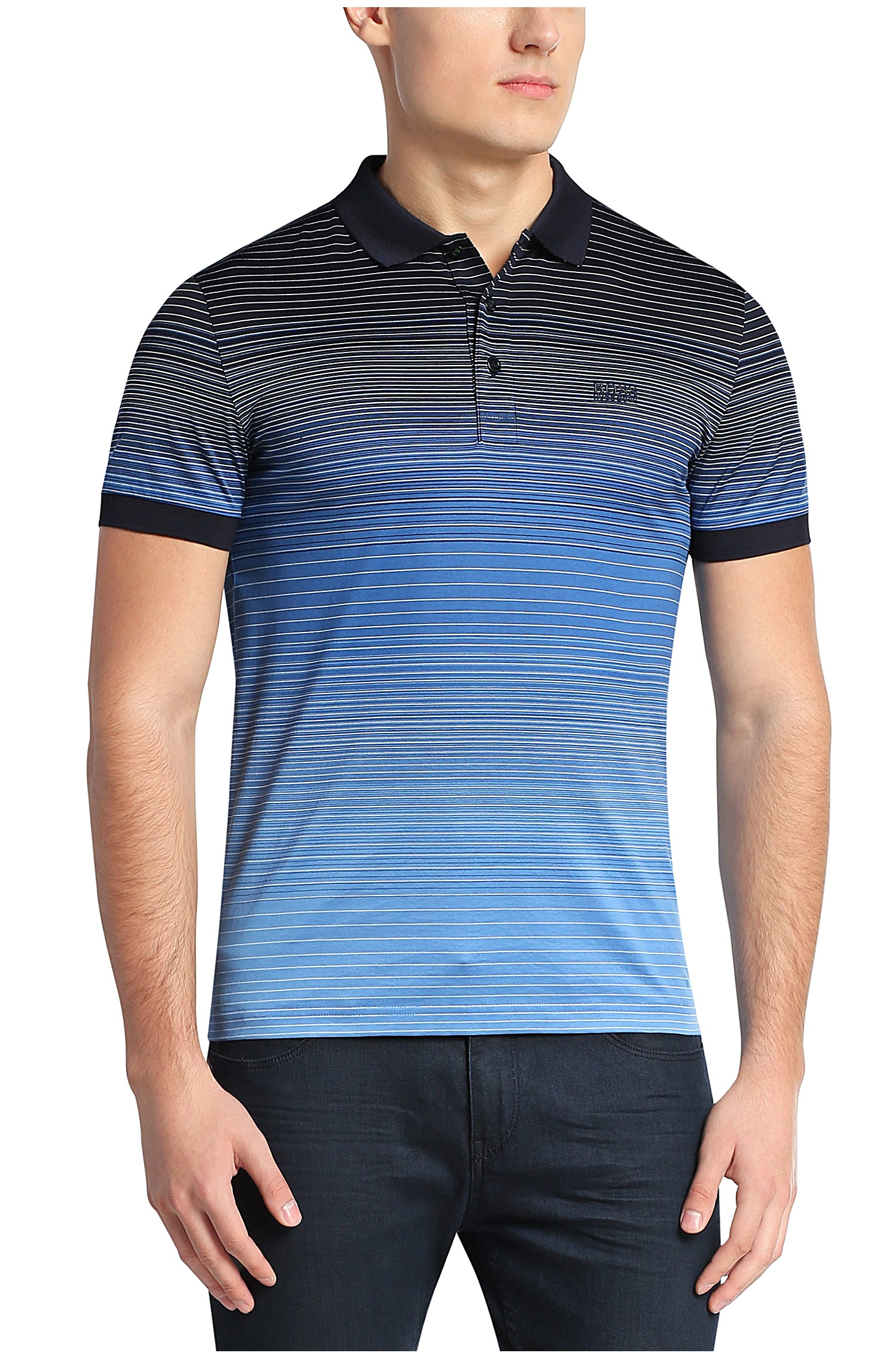 BOSS Green Cotton Polo Shirt: 'paddy 3' in Blue for - Lyst