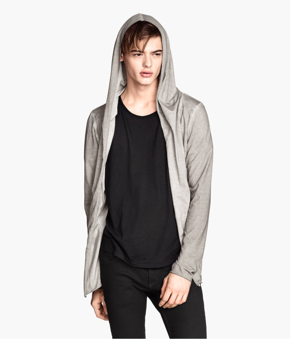 H&m Jersey Cardigan in Gray for Men | Lyst