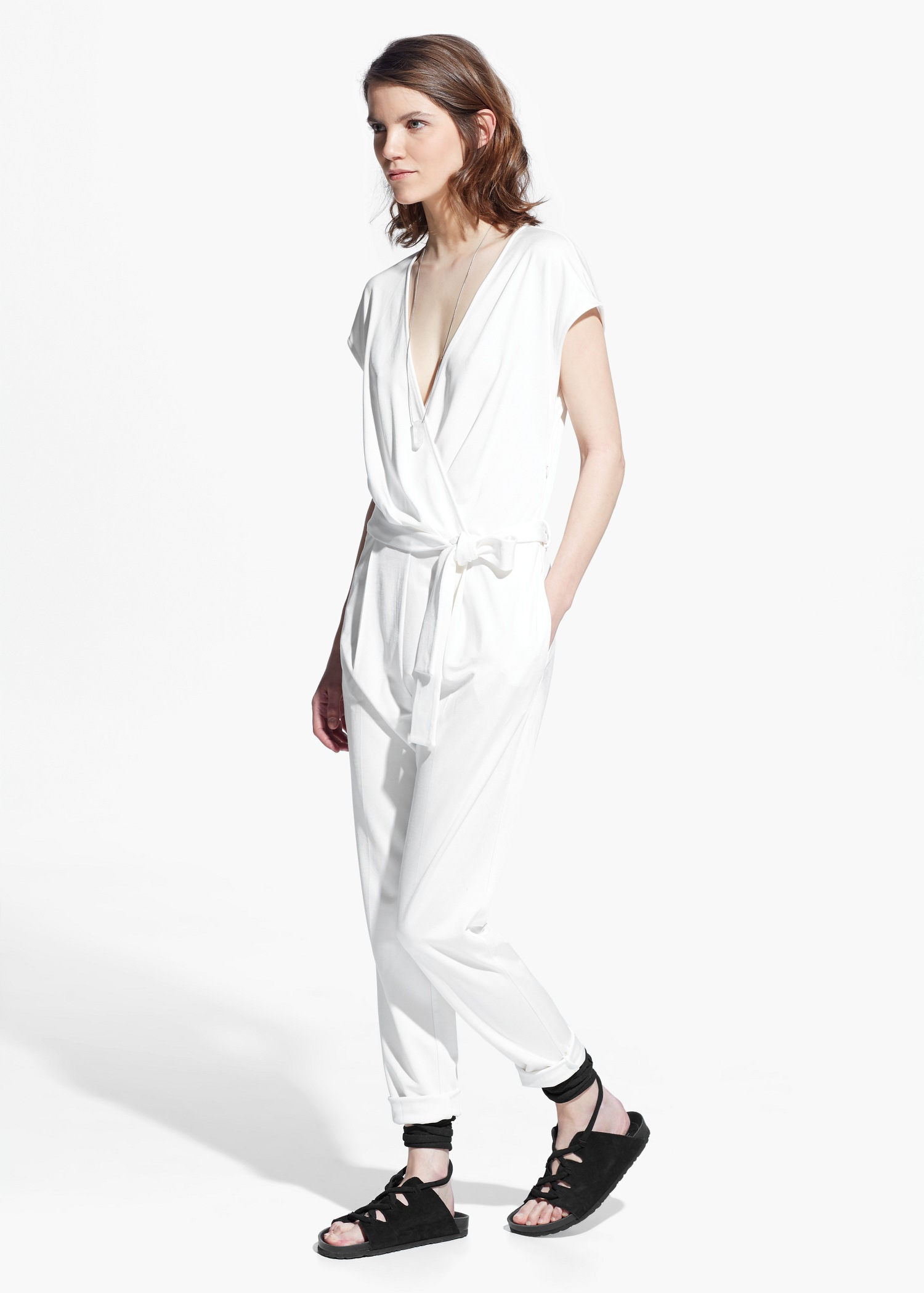 mango wrap long jumpsuit
