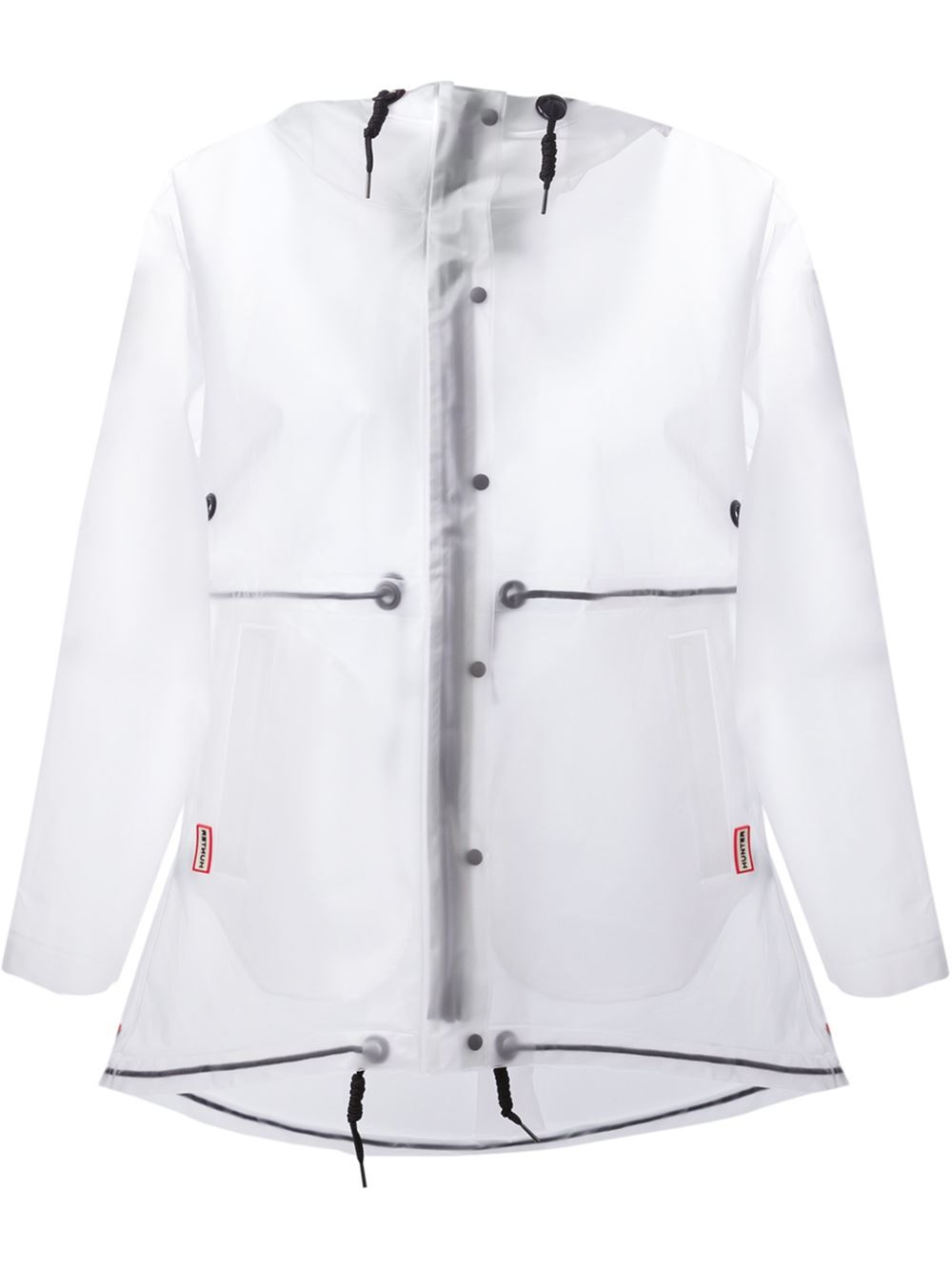 hunter white raincoat