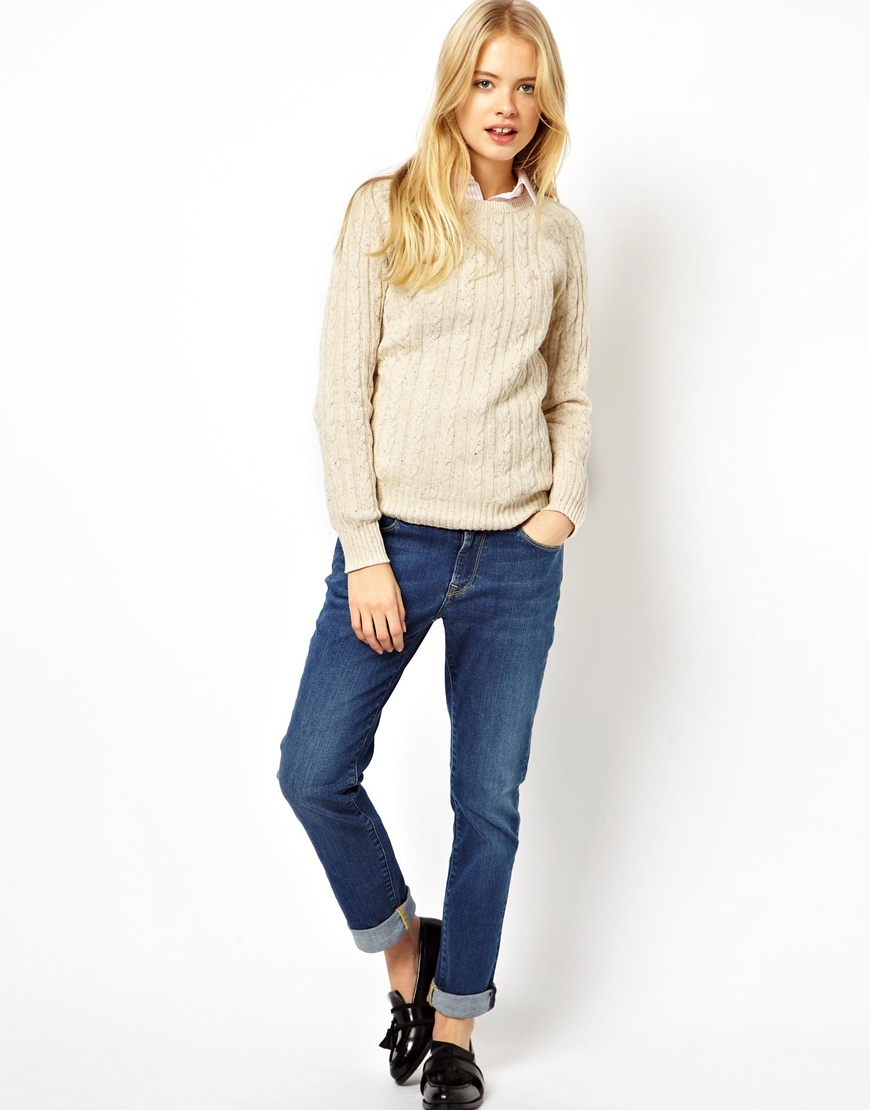 jack wills cable knit jumper womens