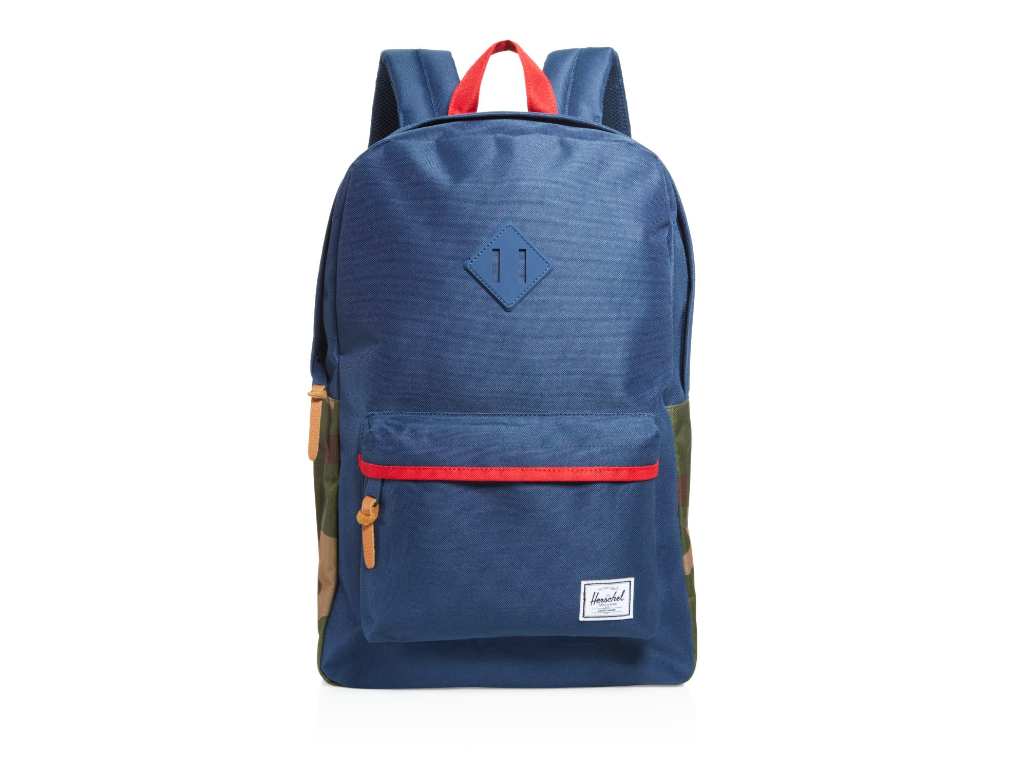 herschel backpack camo blue red