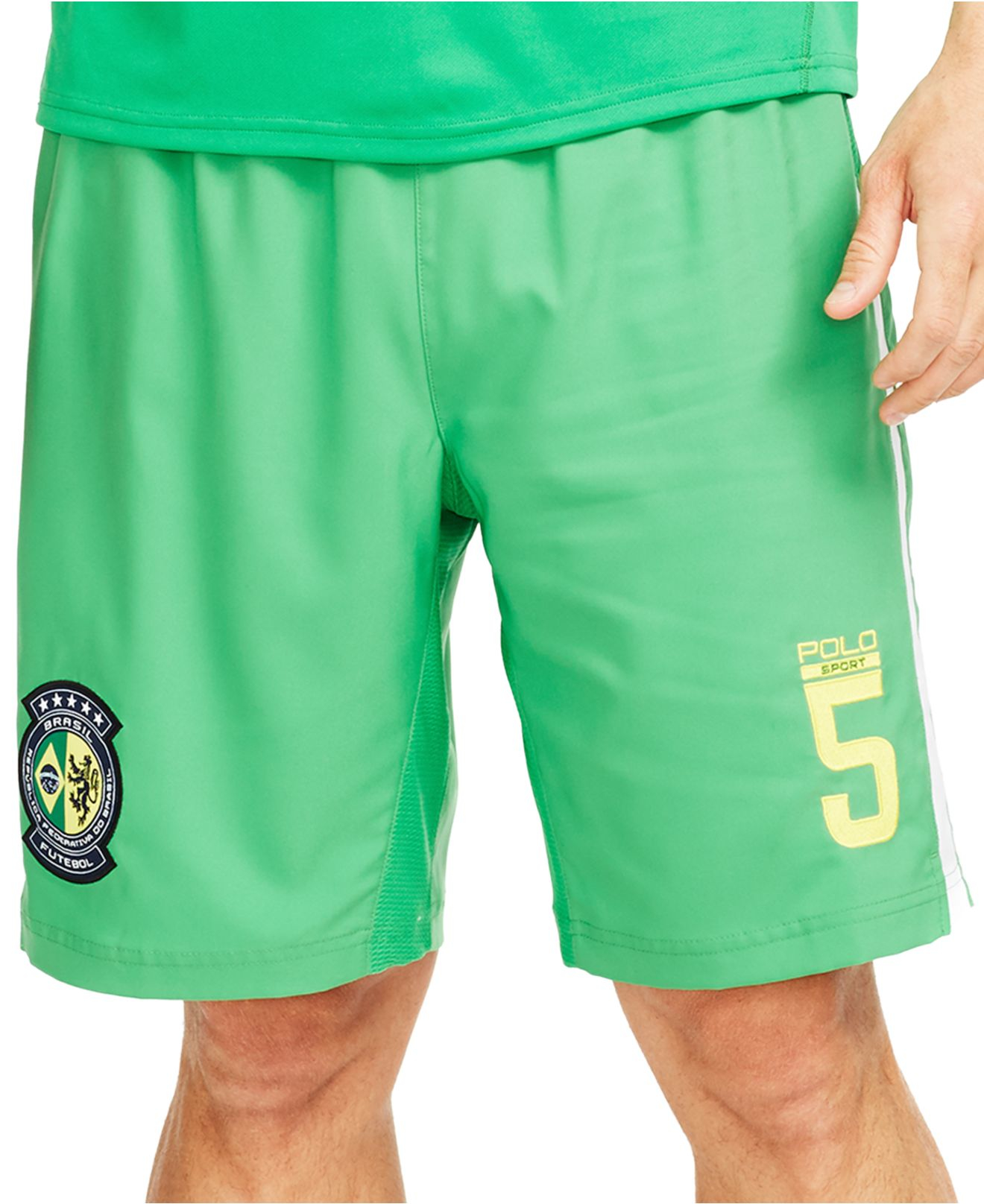 Polo Ralph Lauren Polo Sport Brasil Soccer Compression Shorts in Green