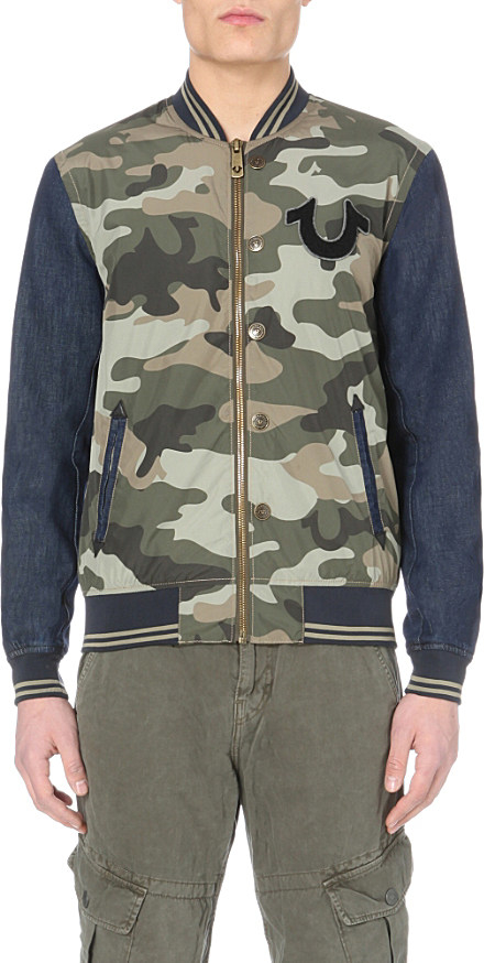 true religion camo jacket