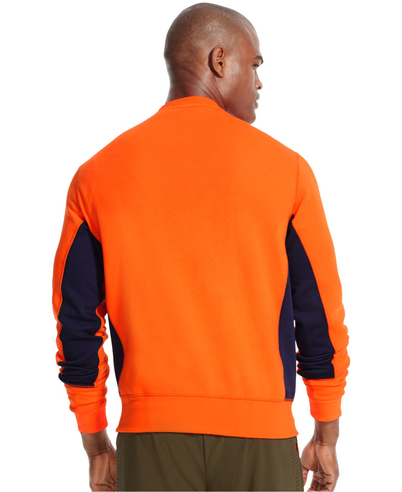 Polo Ralph Lauren Polo Sport Men S Fleece Crew Neck Sweatshirt In Orange For Men Lyst