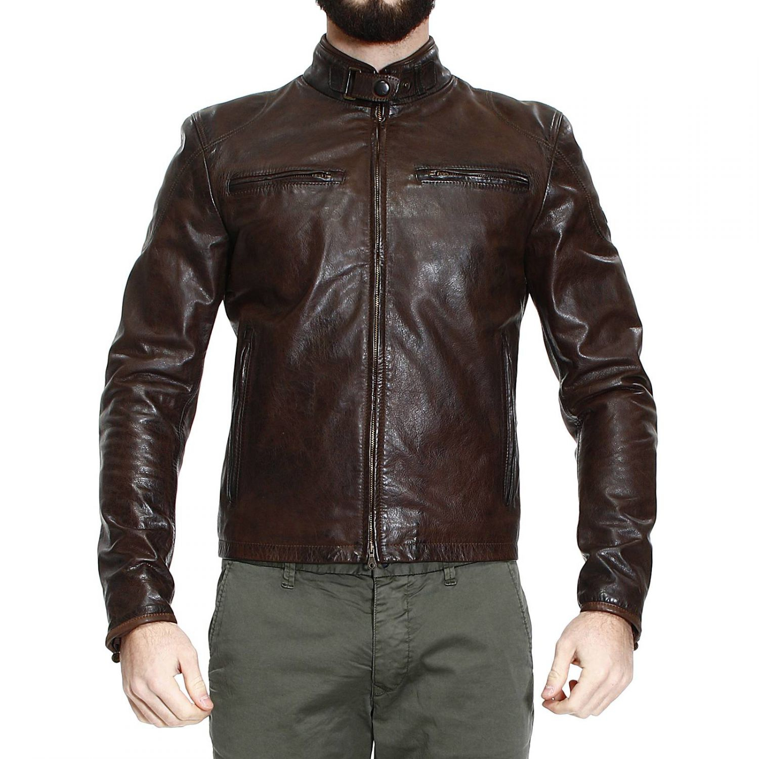 Matchless Down Jacket Jacket Osborne Motor Leather in Brown for Men | Lyst