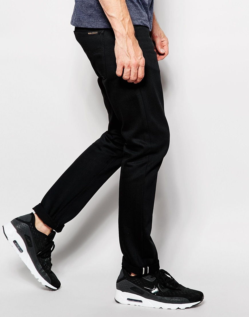 nudie jeans grim tim dry cold black