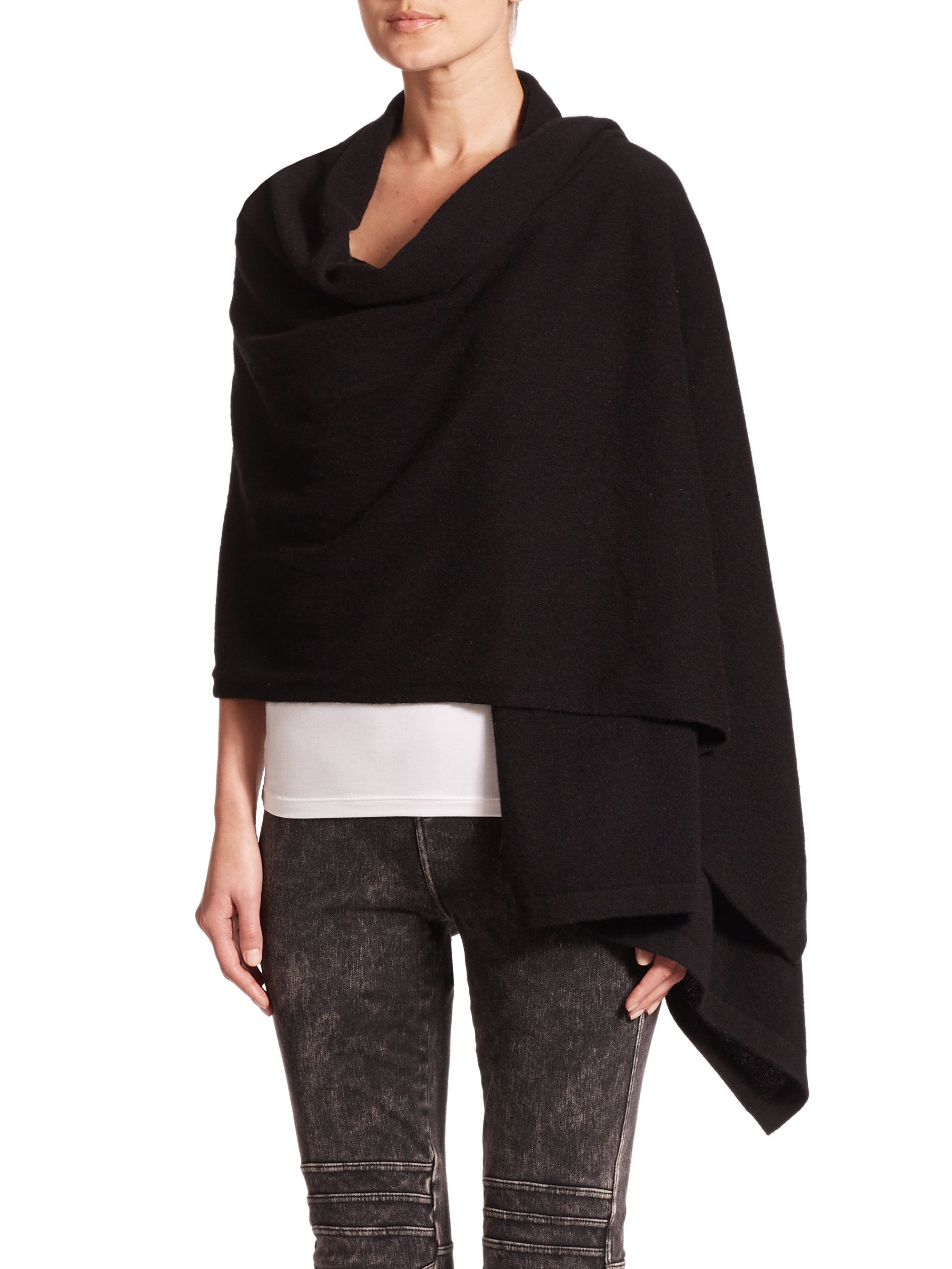 Tahari cashmere poncho discount
