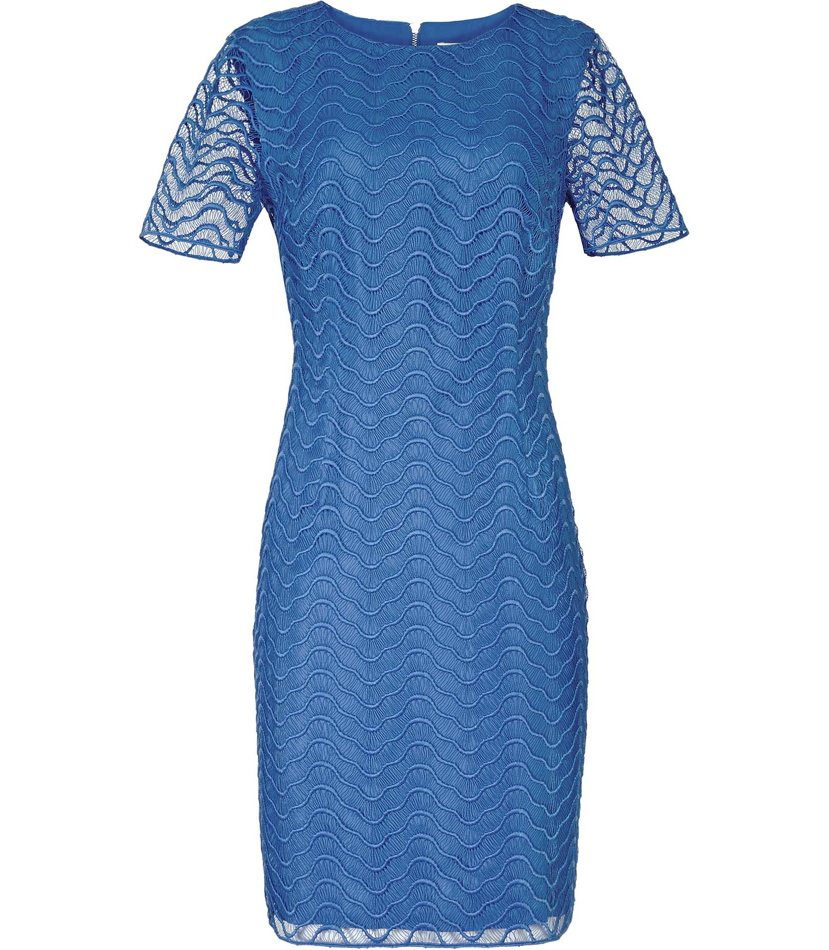 Reiss Larkies Lace Overlay Dress in Bright Blue (Blue) - Lyst