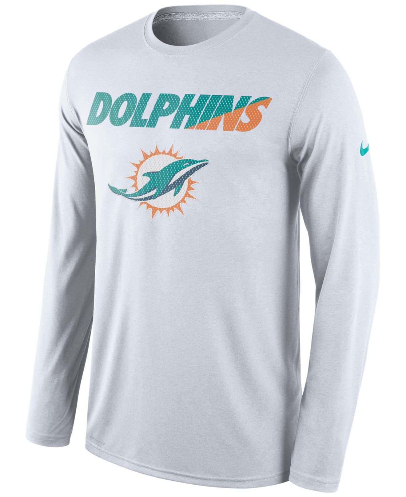 Nike Men's Long-sleeve Miami Dolphins Legend Staff Practice T