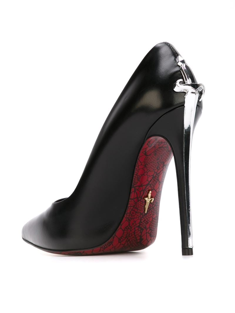 Black stiletto shoes with bow Ginissima - Band of Creators