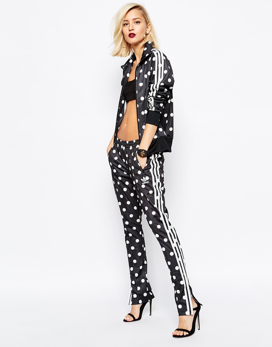 adidas Originals Polka Dot Track Pants in Black | Lyst