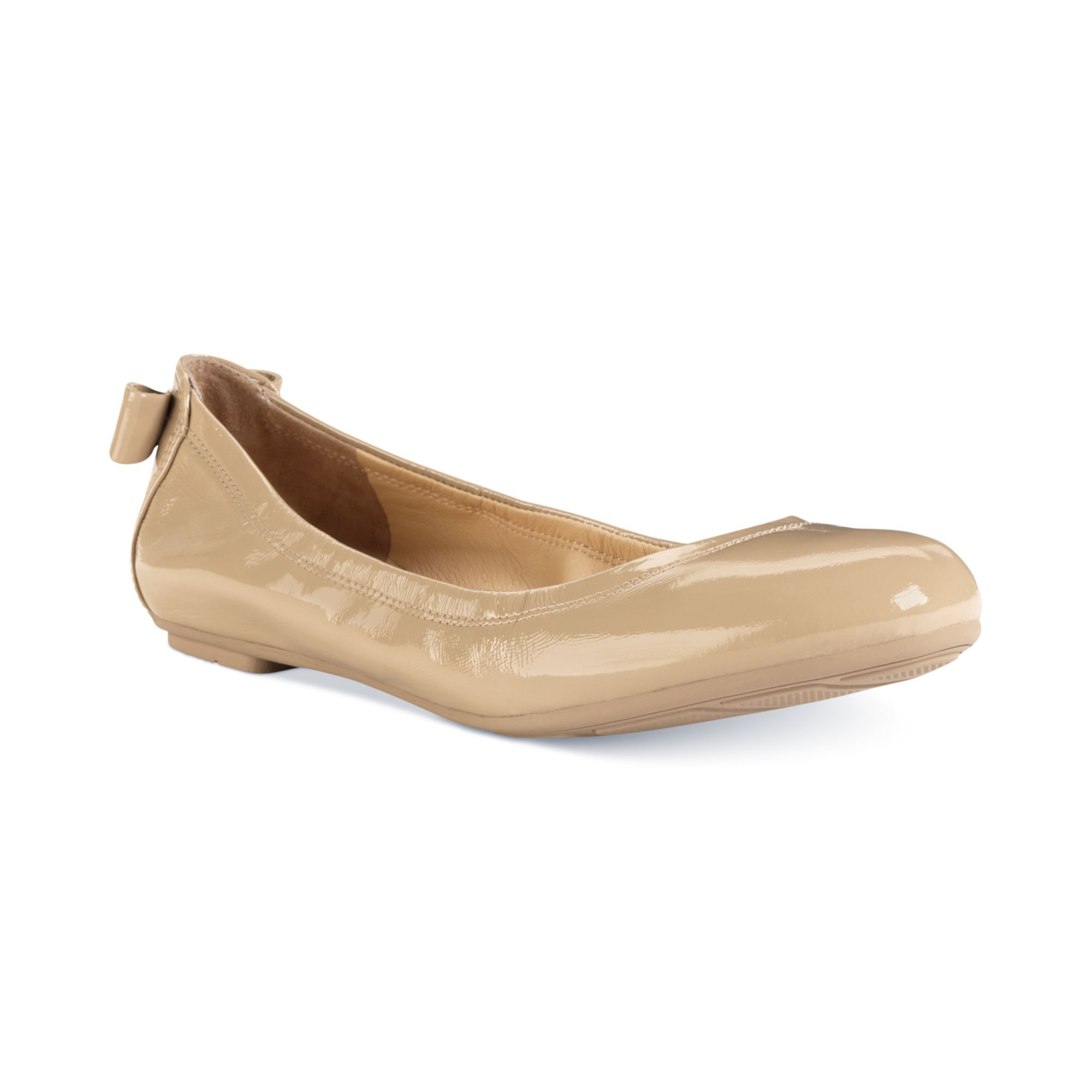 Cole Haan Womens Manhattan Bow Back Ballet Flats in Natural - Lyst