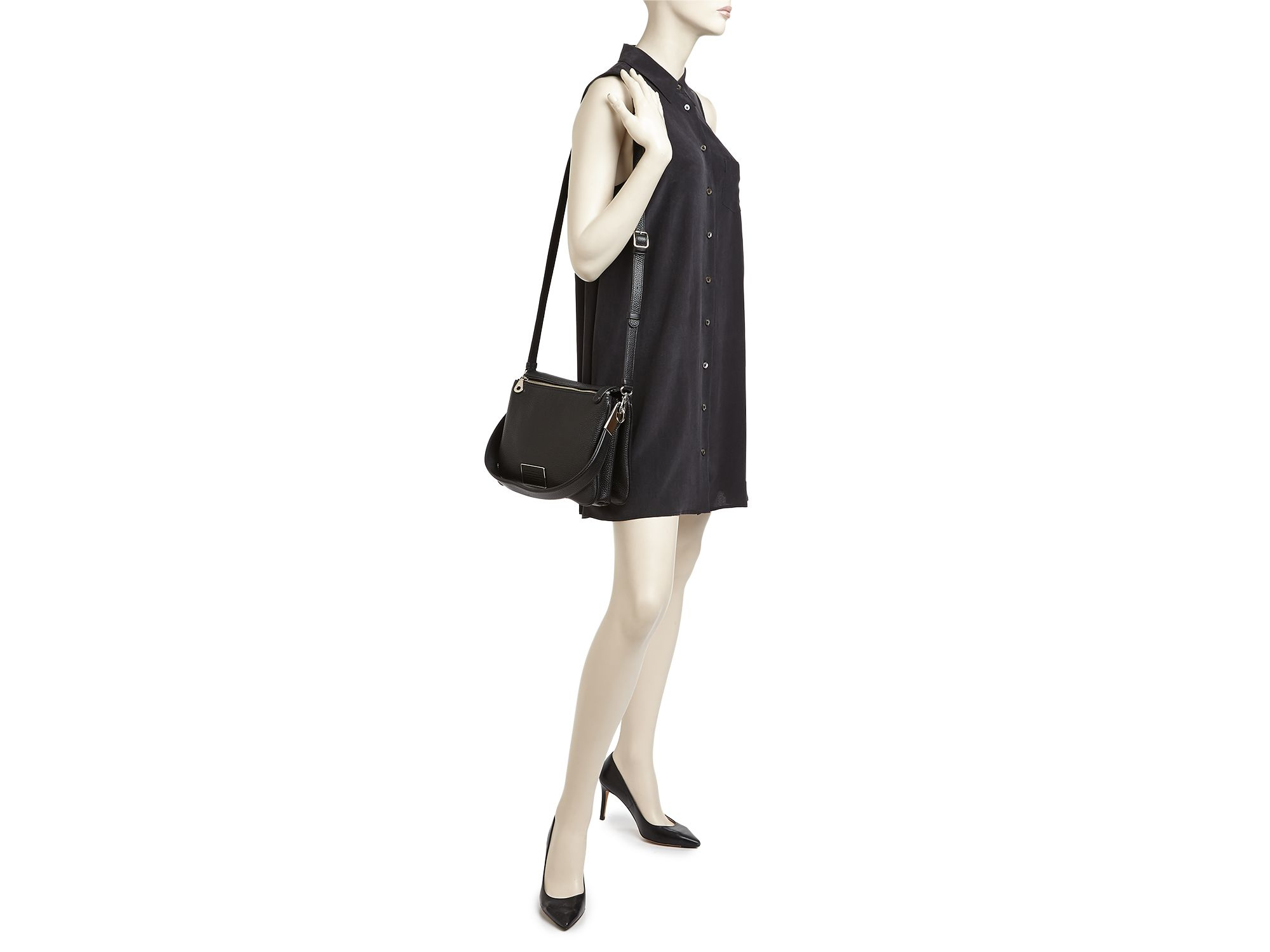 lyst marc by marc ligero shoulder bag in black lyst marc by marc ligero shoulder bag in black