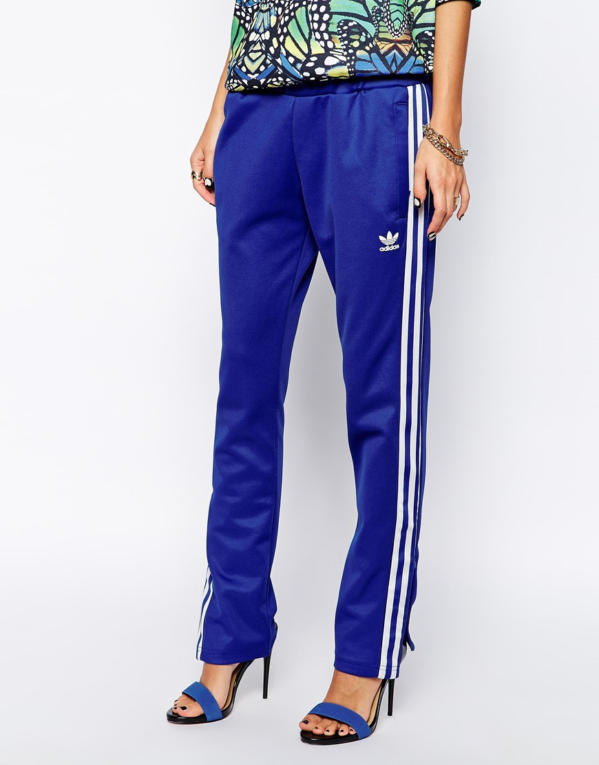 adidas Stripe Sweat in Blue Lyst