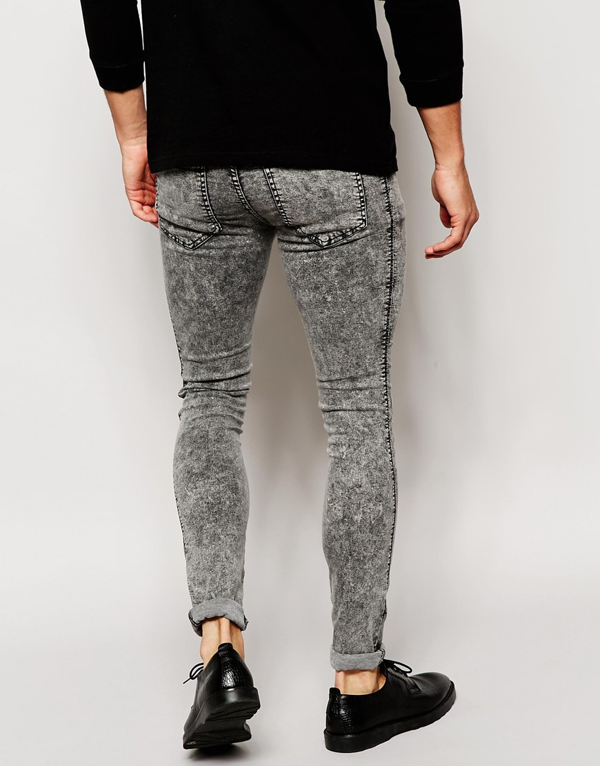 grey super skinny jeans