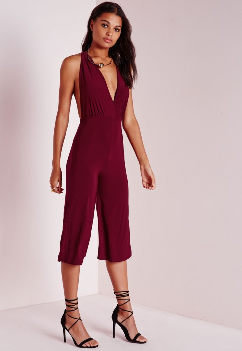 purple culotte jumpsuit