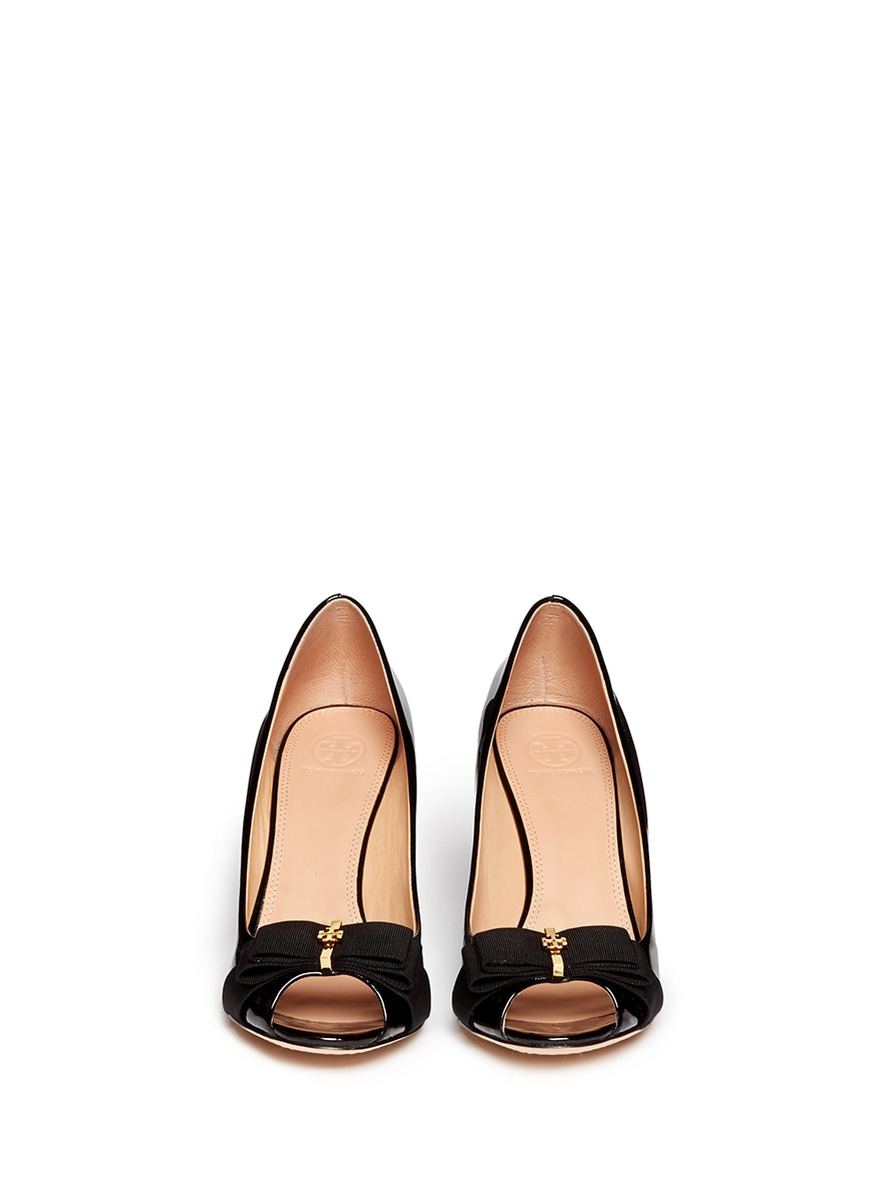 tory burch open toe wedge heels