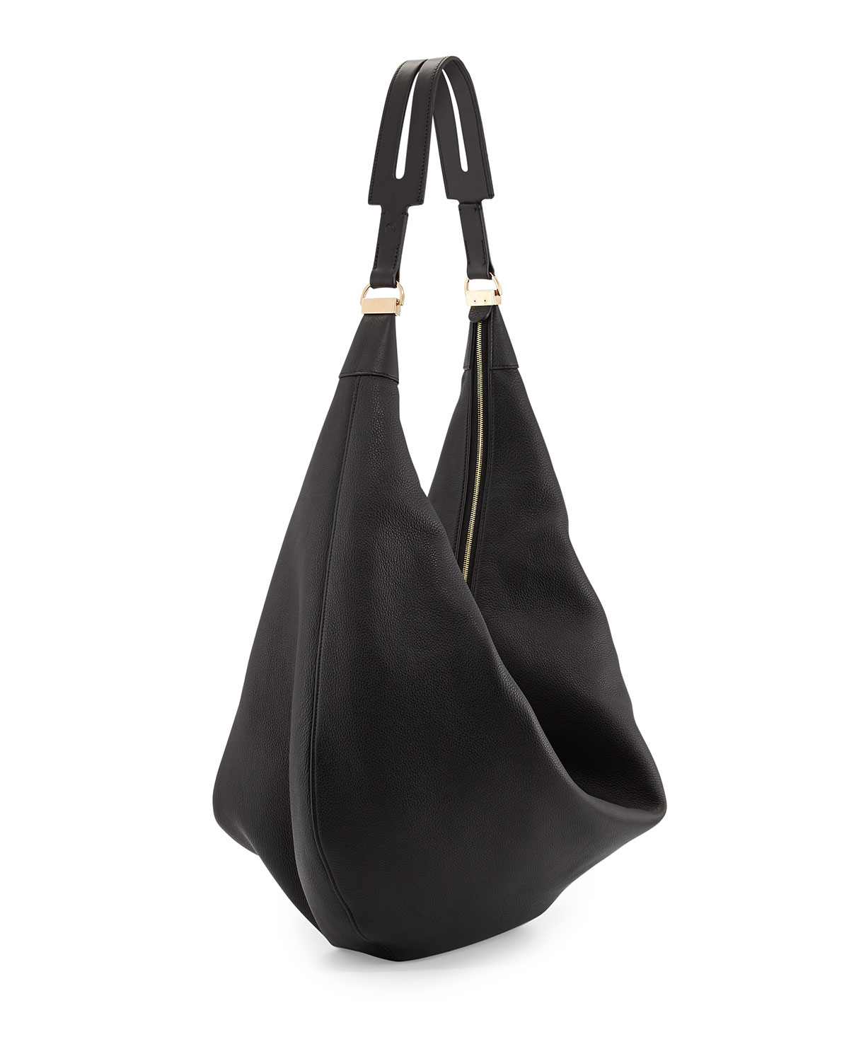 Lyst - The row Sling 15 Grained Leather Hobo Bag in Black