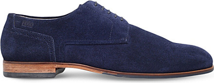 hugo boss blue suede shoes