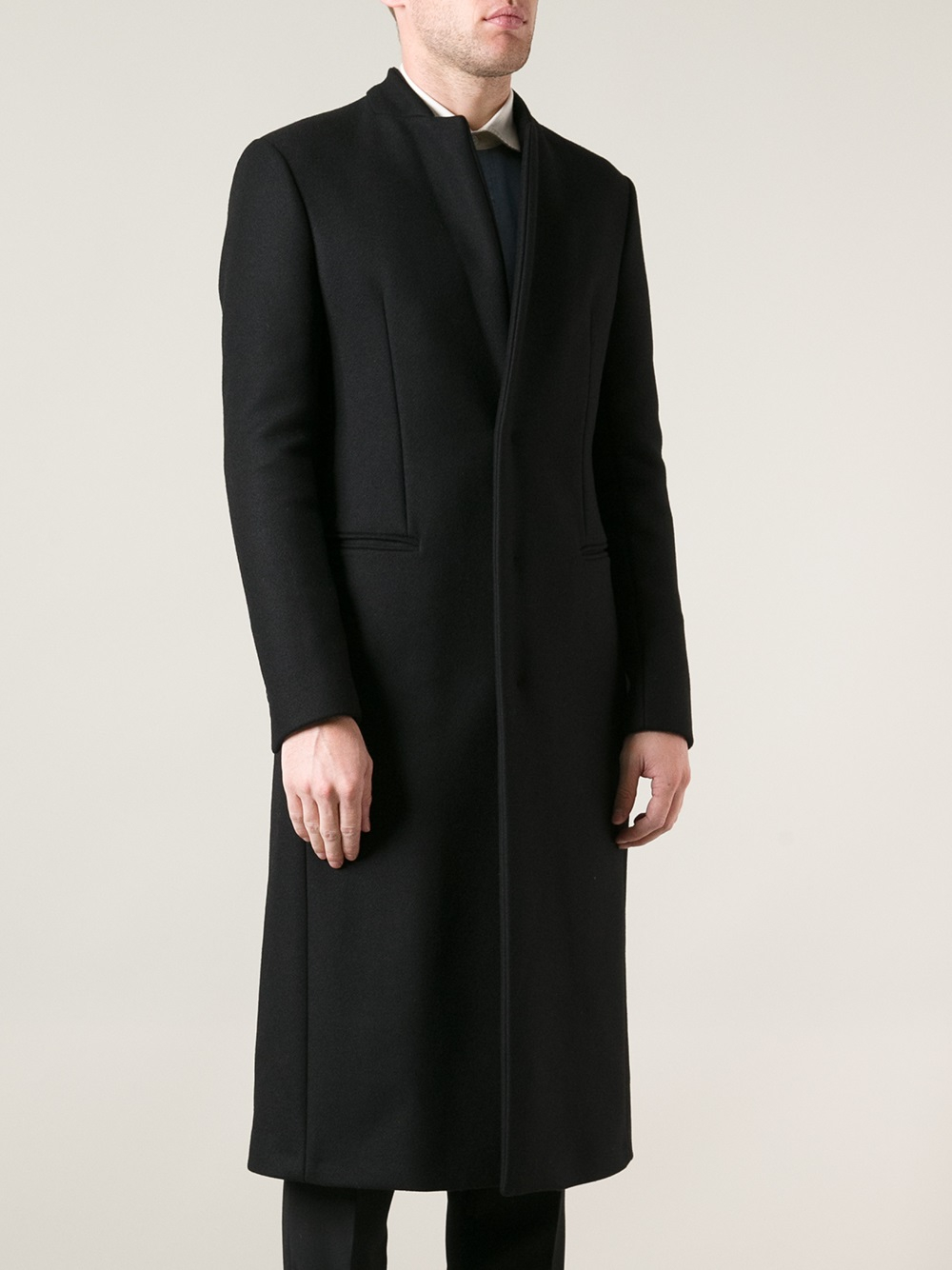 Emporio Armani Formal Long Coat in Black for Men Lyst