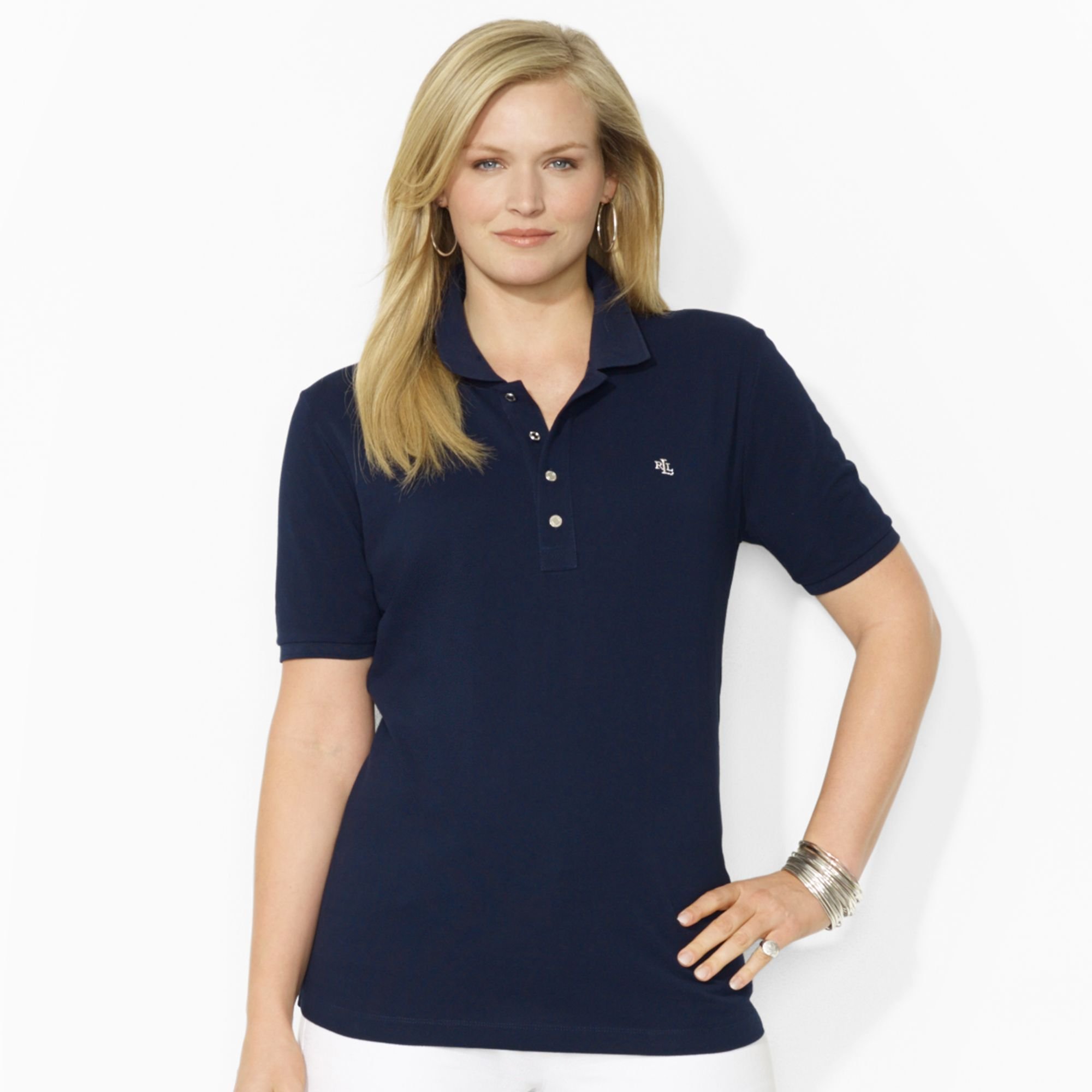 ralph lauren plus size women's polo shirts
