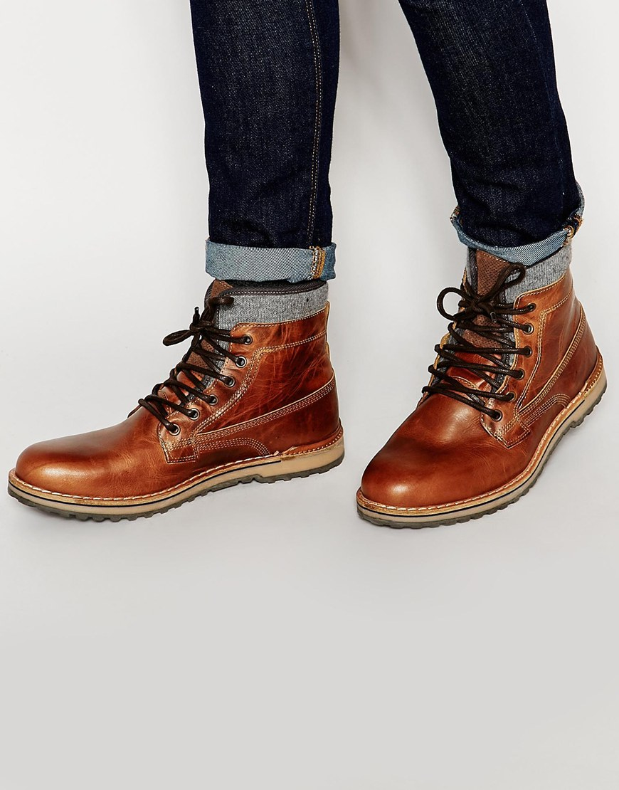ALDO Prearia Leather Boots in Brown for Men | Lyst