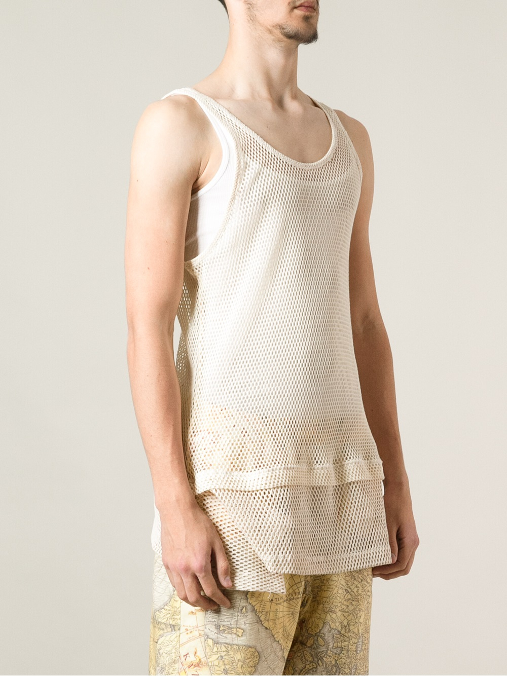 Ktz Layered String Vest in Natural for Men Lyst