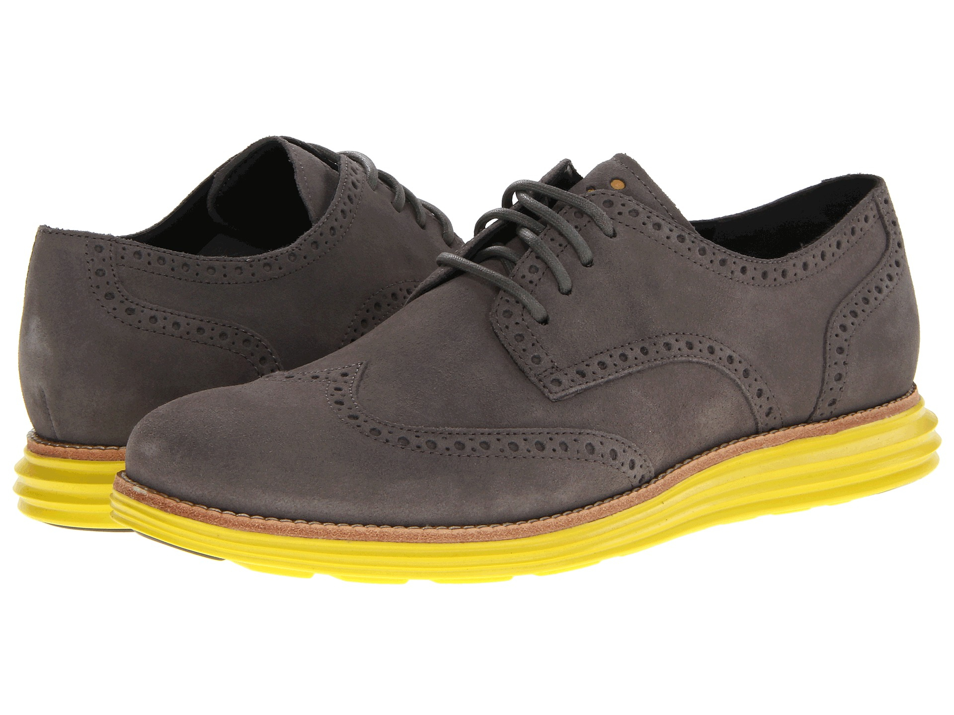 grey suede wingtips