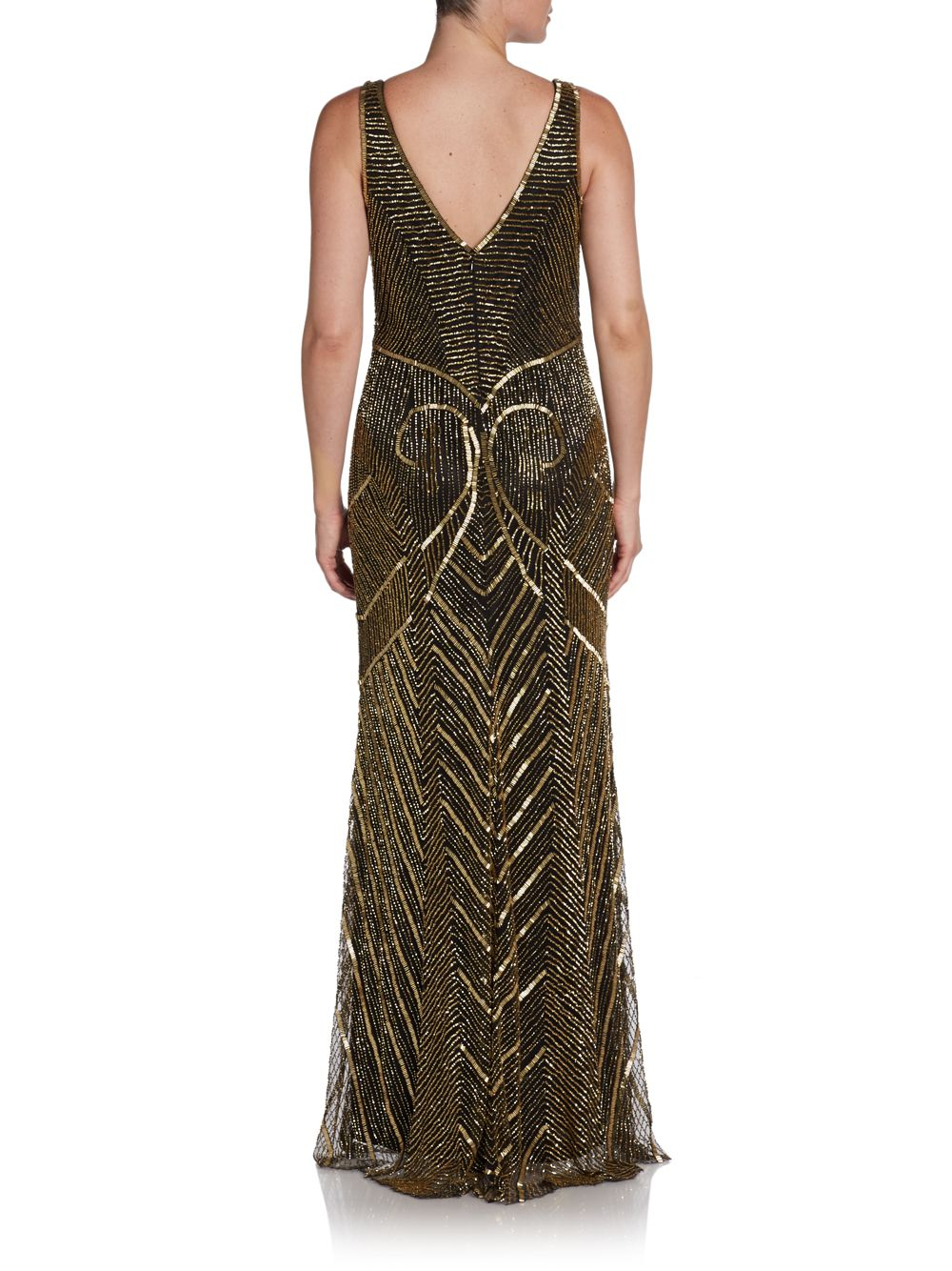 art deco beaded gown
