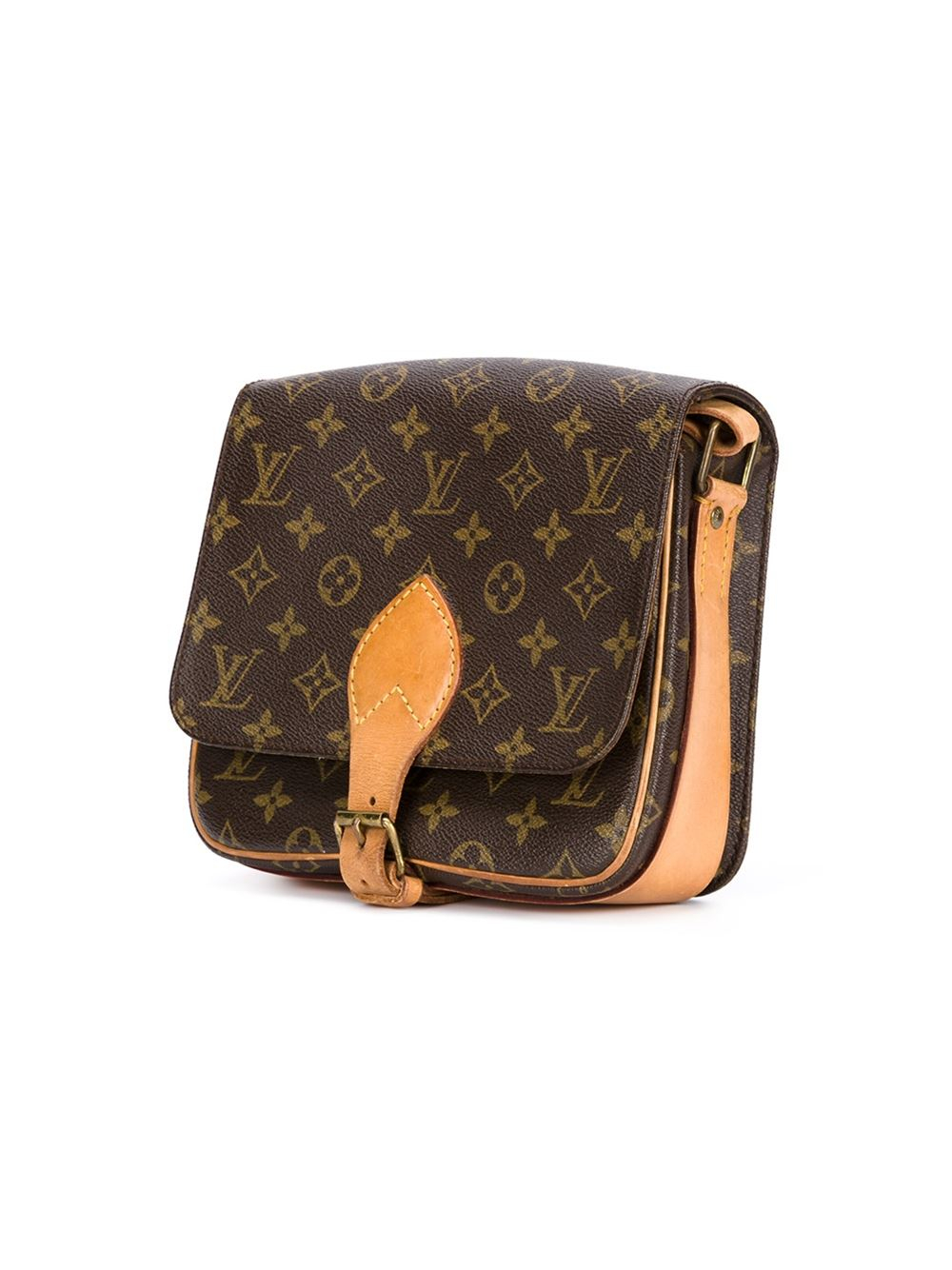 Authentic Louis Vuitton, Brown Mono Square-Shape Handbag Crossbody  8inx8inx3in