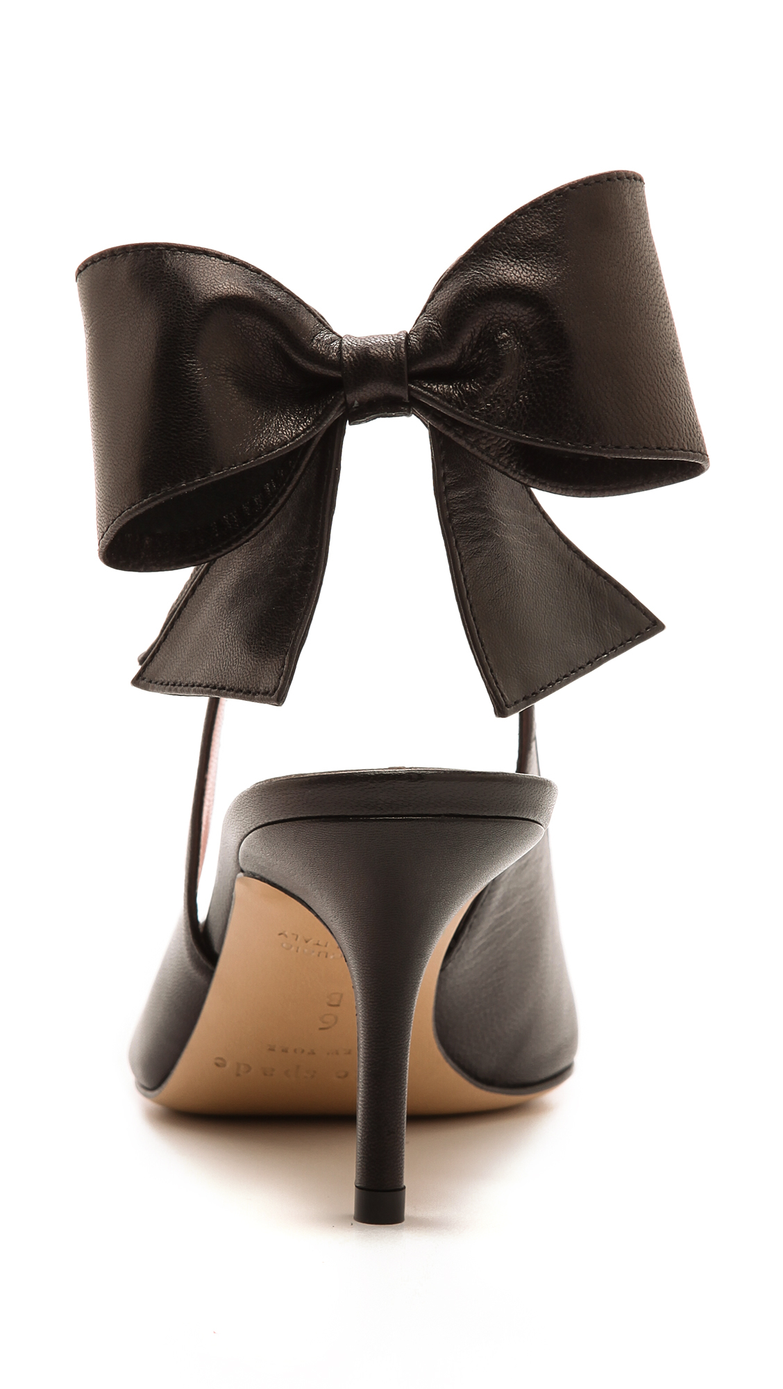 Kate Spade Jax Slingback Bow Pumps Black | Lyst