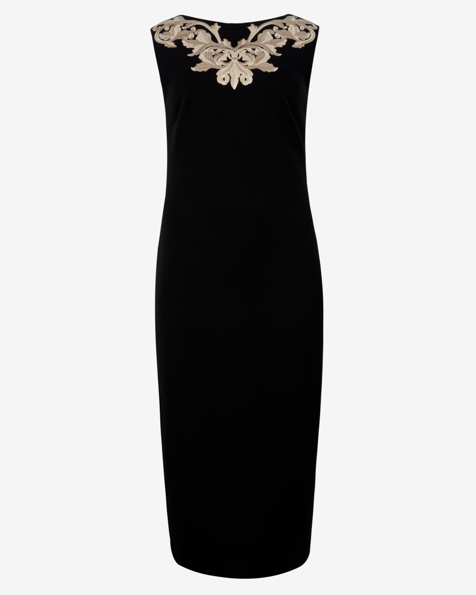 green emerald velvet dress TED BAKER Black Ladies Sleeveless V-Neck Bodycon Dress Size UK S  ReThread