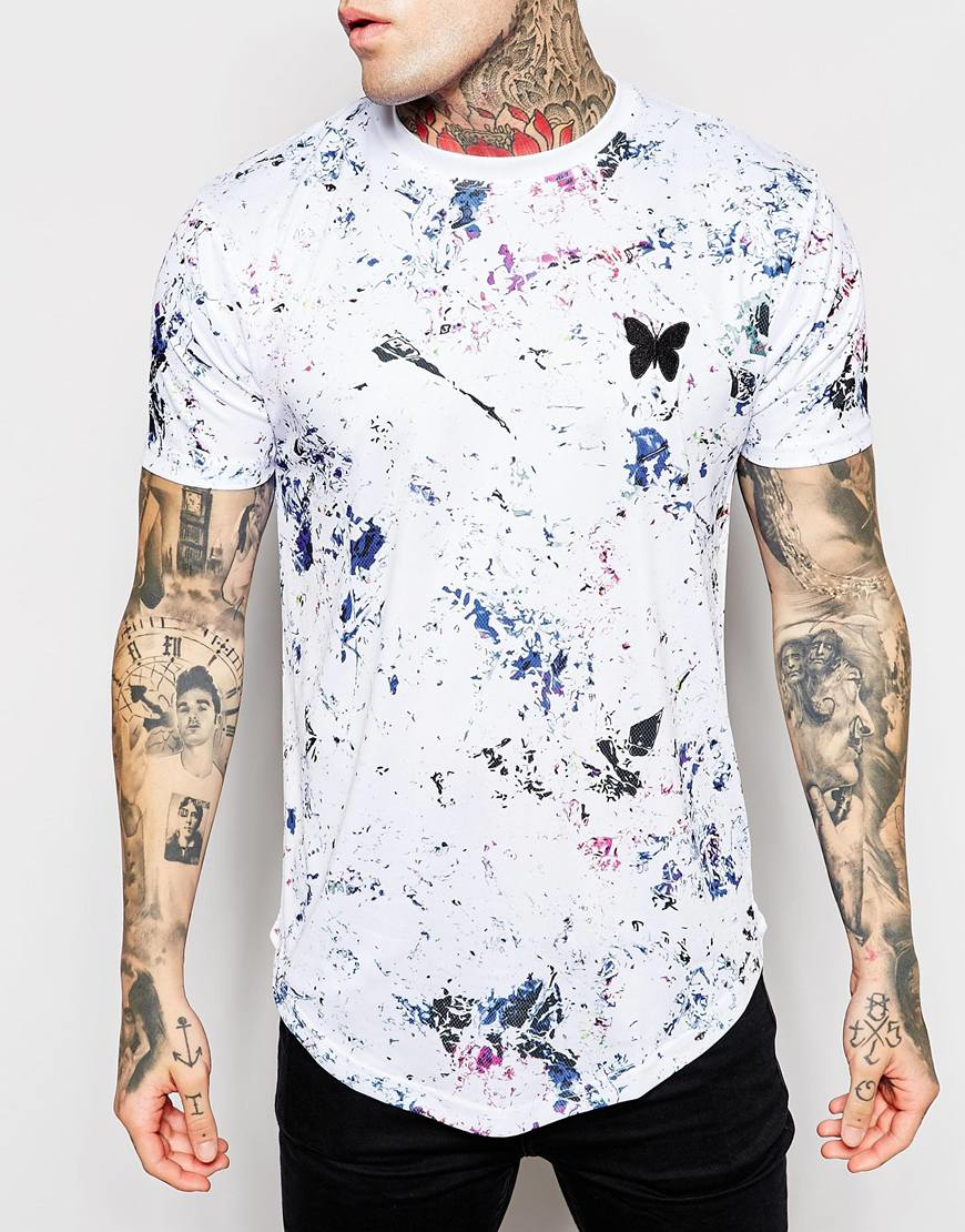 For Nothing T-shirt Splatter Print Exclusive To Asos in White for Men | Lyst