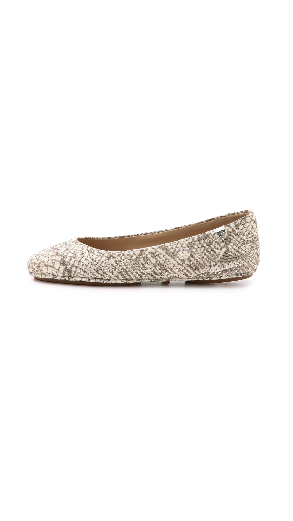 Tory Burch Minnie Travel Ballet Flats Snake Print In Multicolor Lyst
